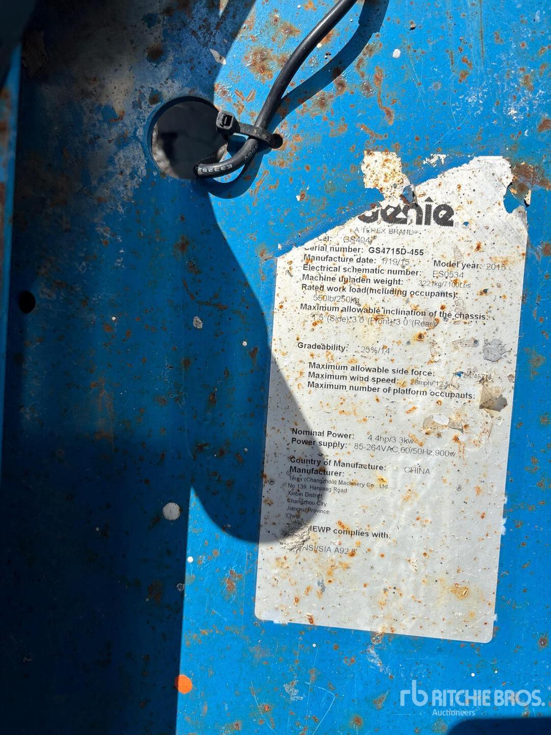 2015 Genie GS-4047