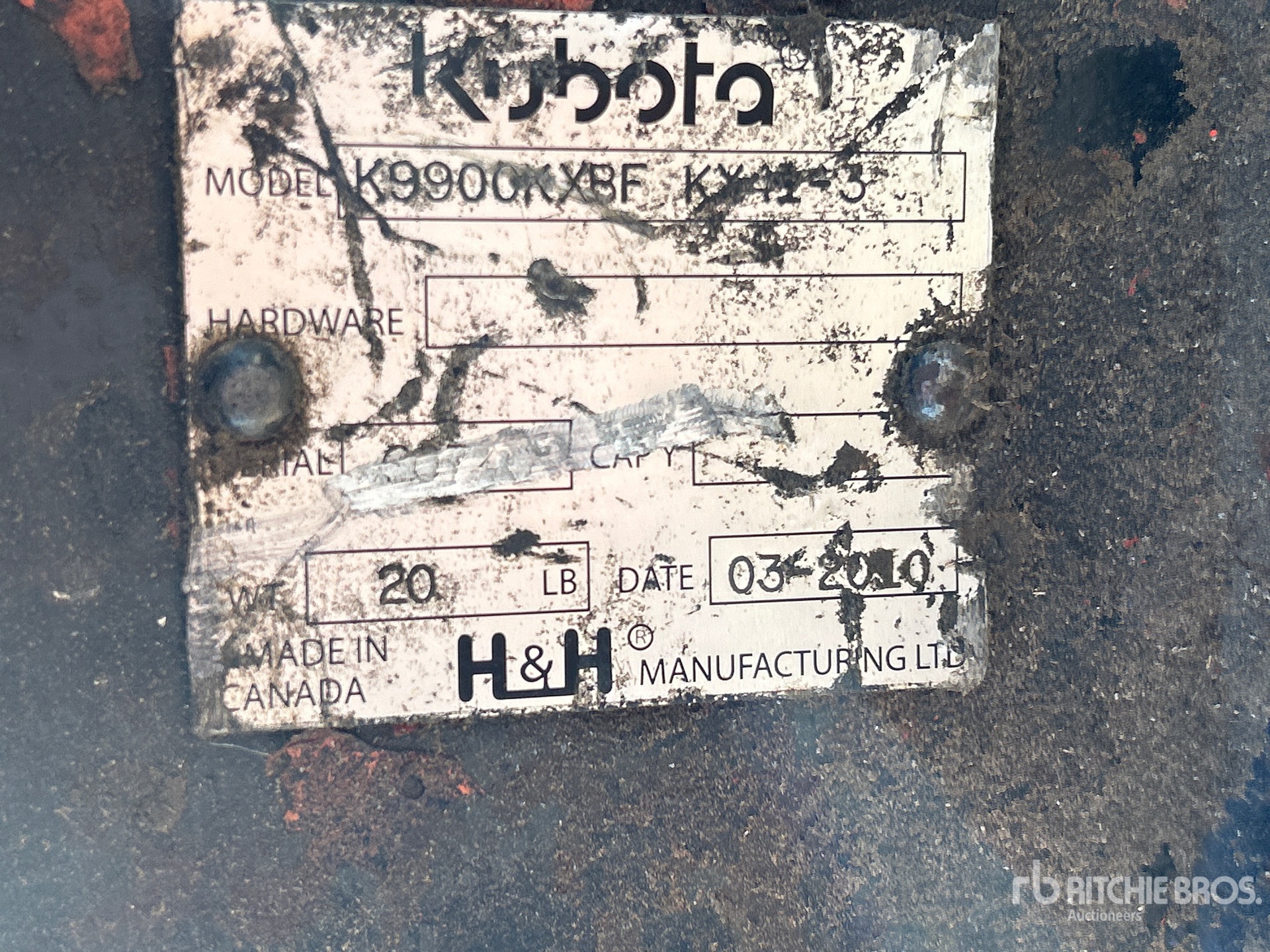 2010 Kubota K9900KXBF
