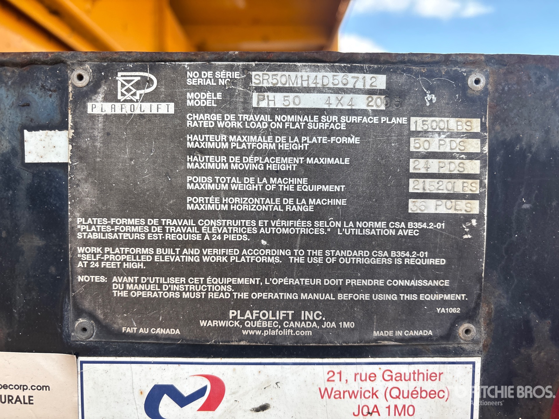 2005 Plafolift PH50