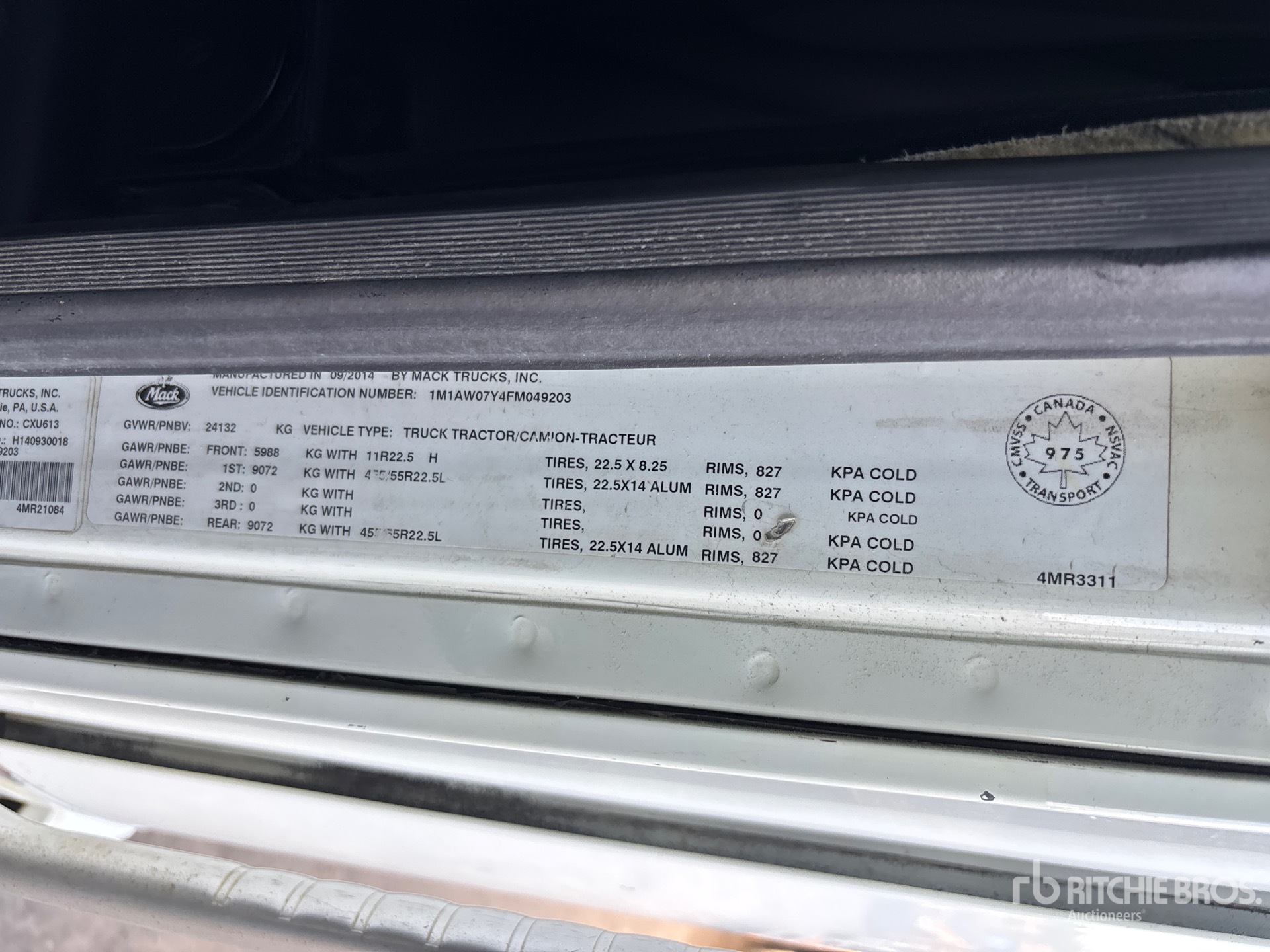 2015 Mack CXU613