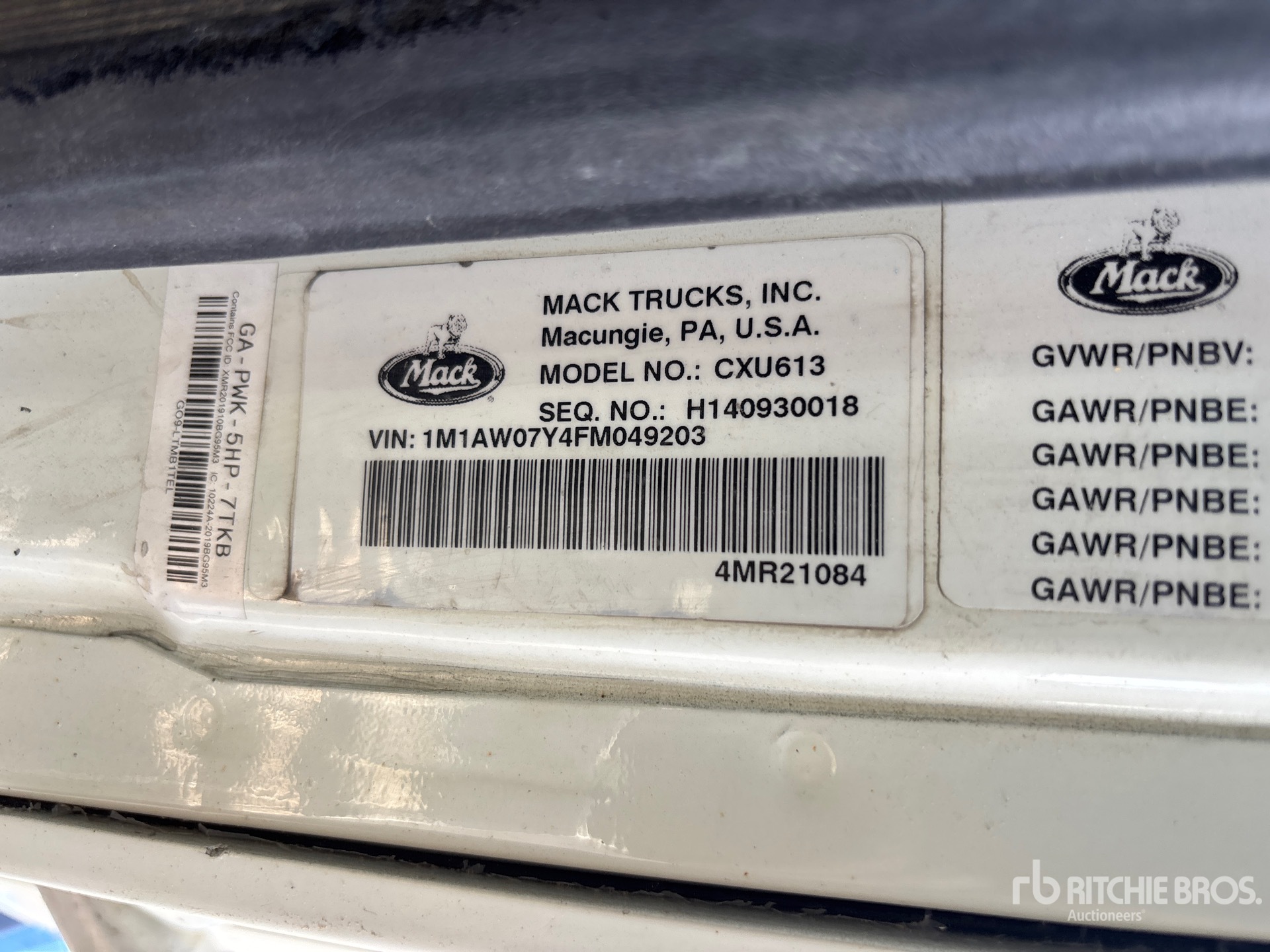 2015 Mack CXU613