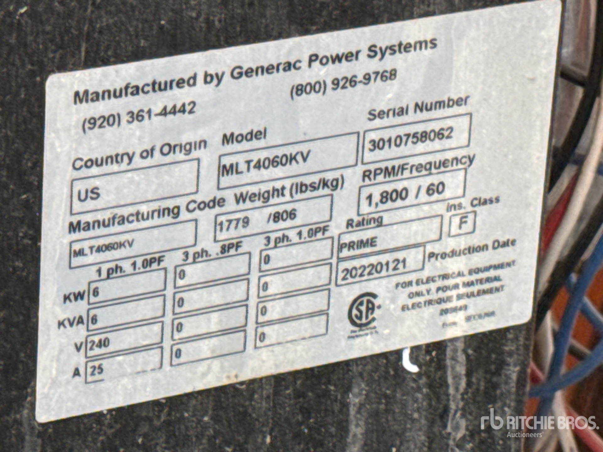 2022 Generac MLT4060KV