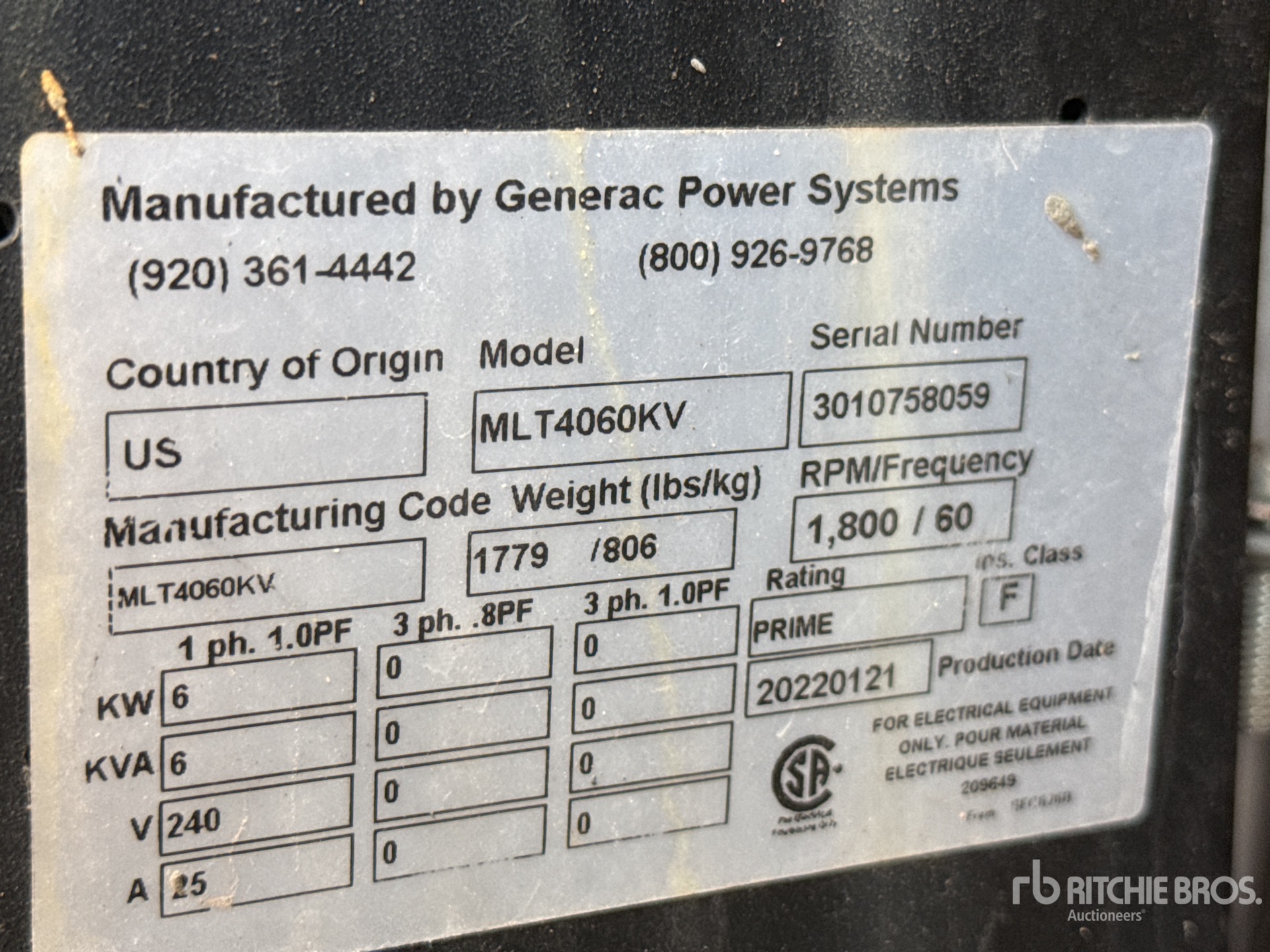 2022 Generac MLT4060KV