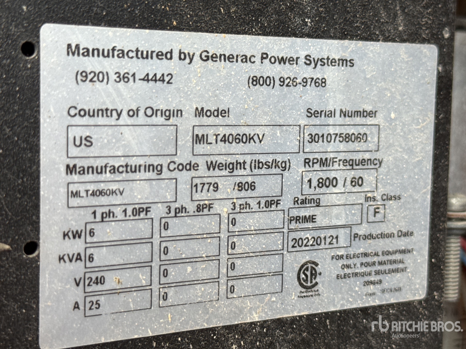 2022 Generac MLT4060KV