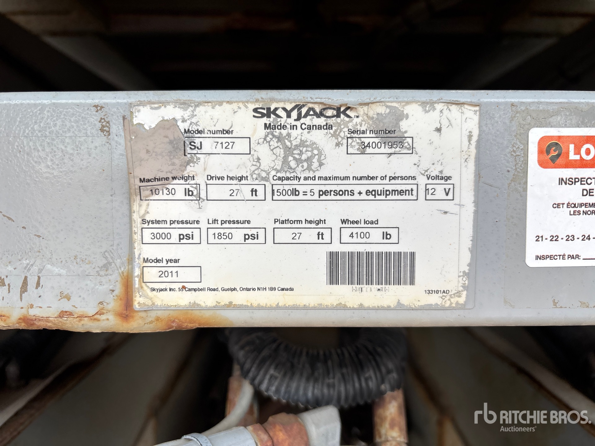 2011 Skyjack SJ7127 RT