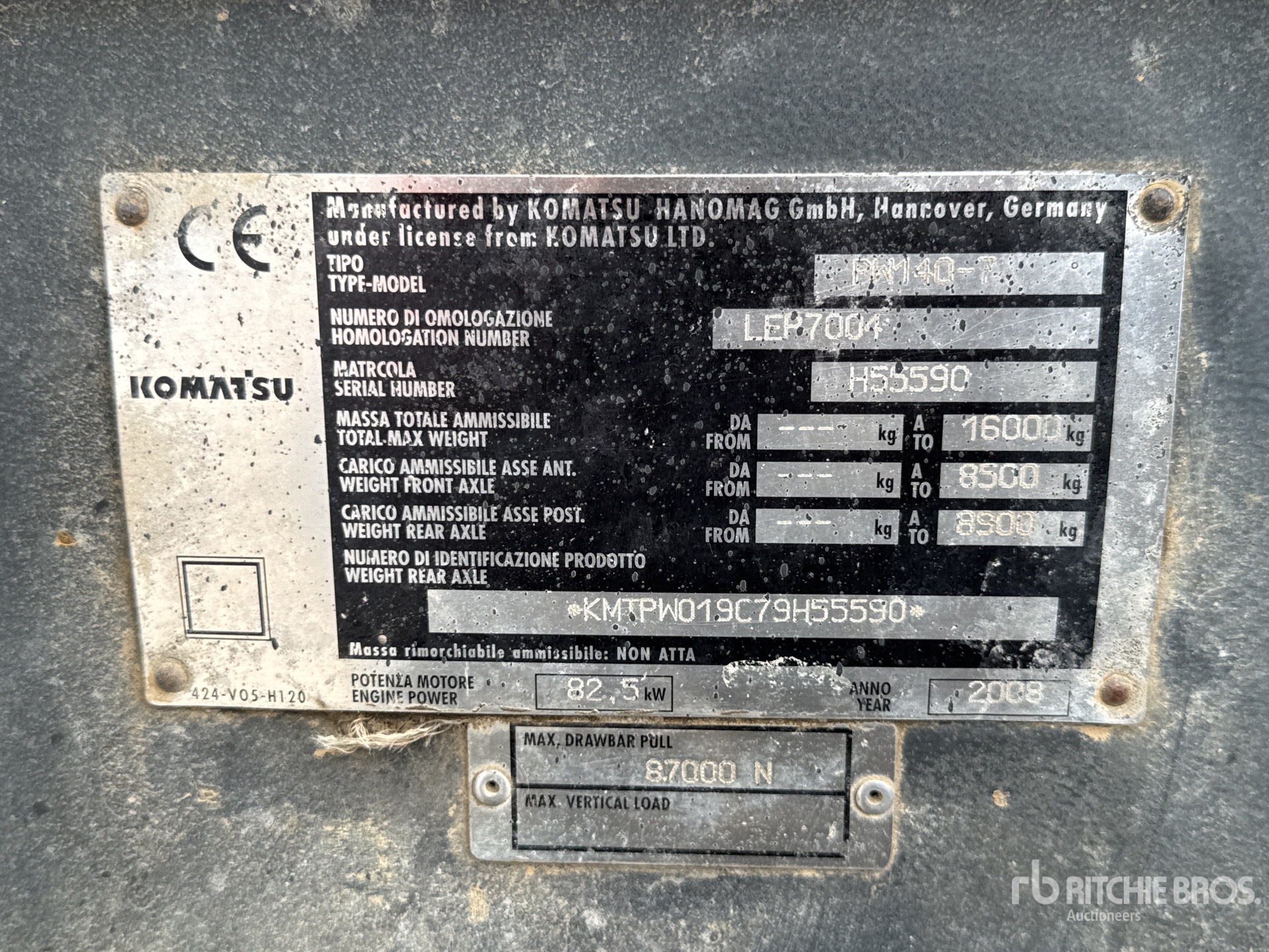 2008 Komatsu PW140-7