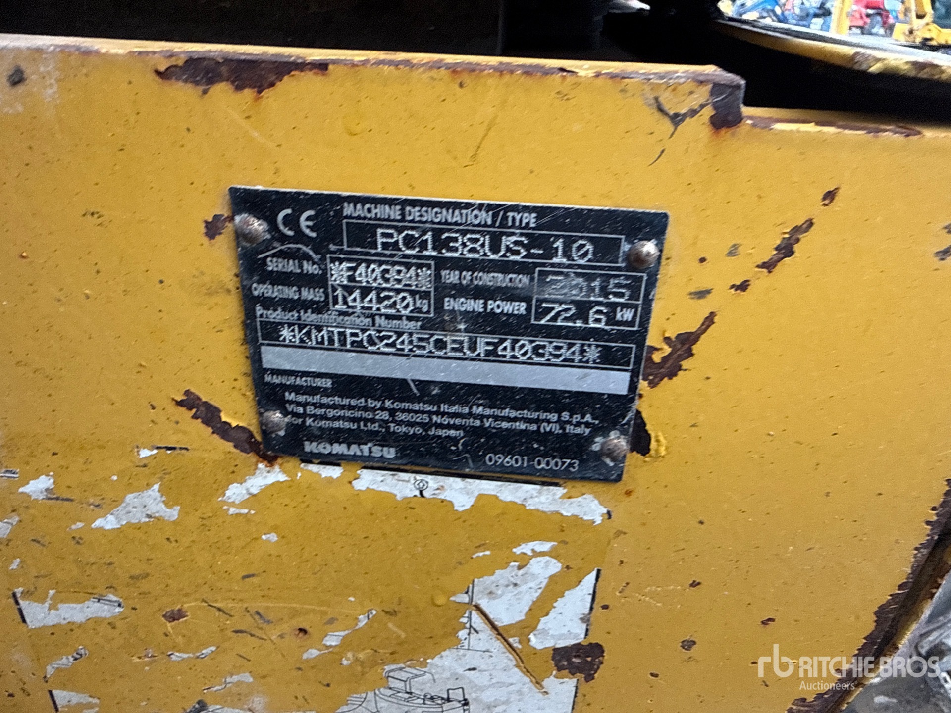 2015 Komatsu PC138US-10
