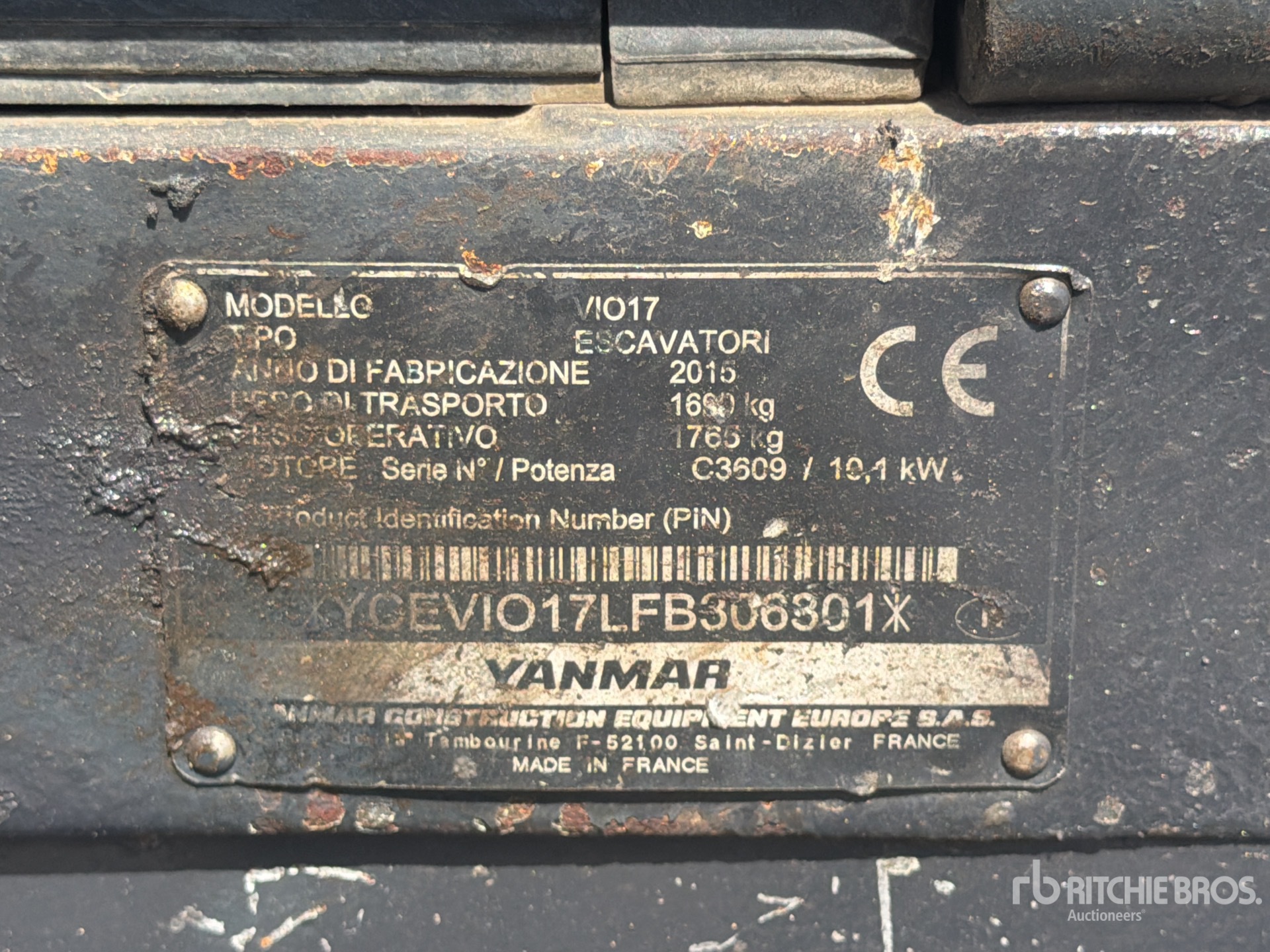 2015 Yanmar VIO17