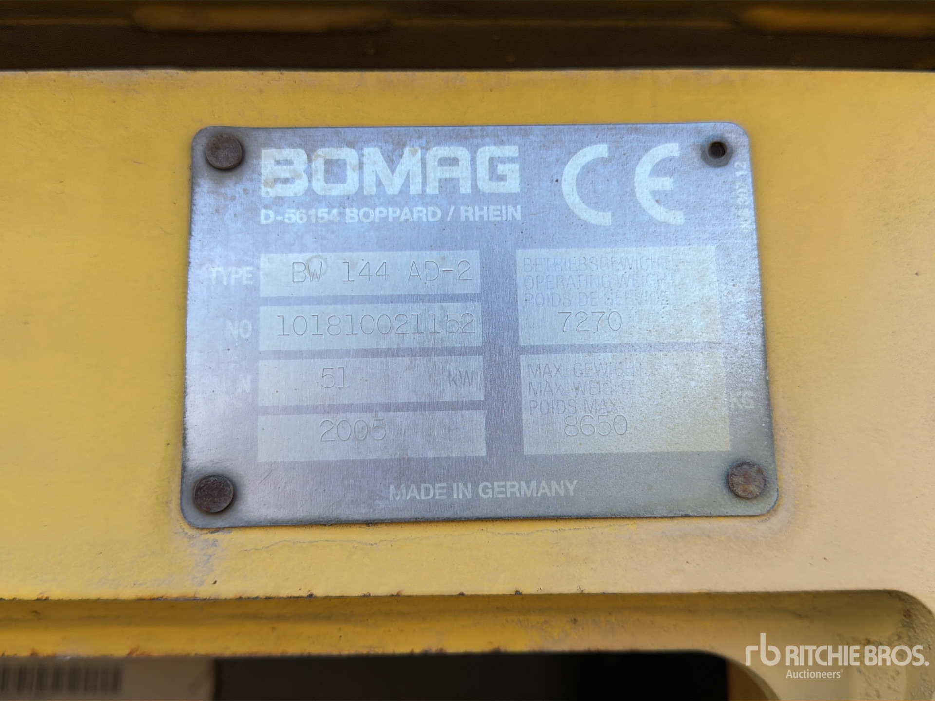 2005 Bomag BW144AD-2