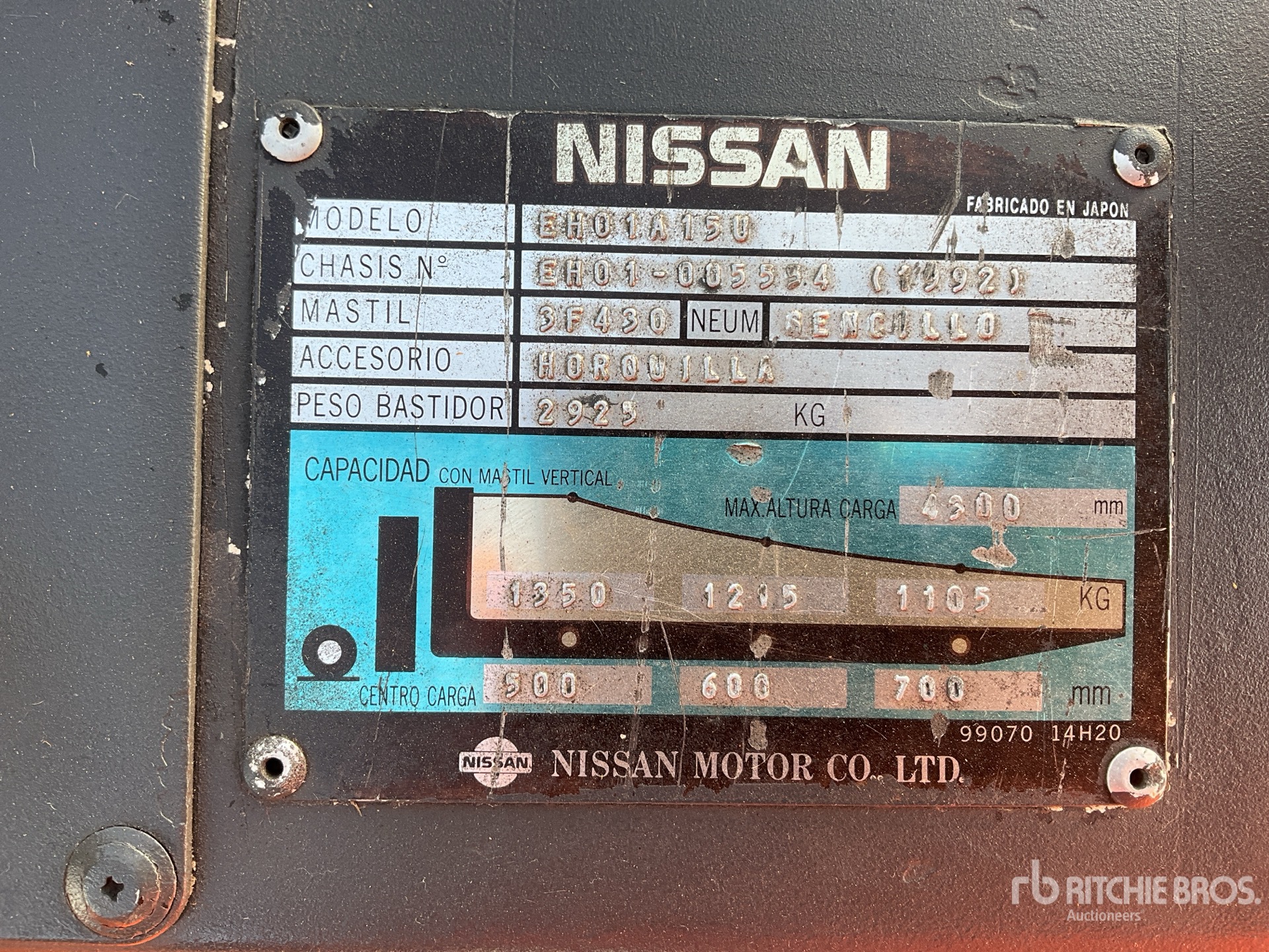 1992 Nissan EH01A15U