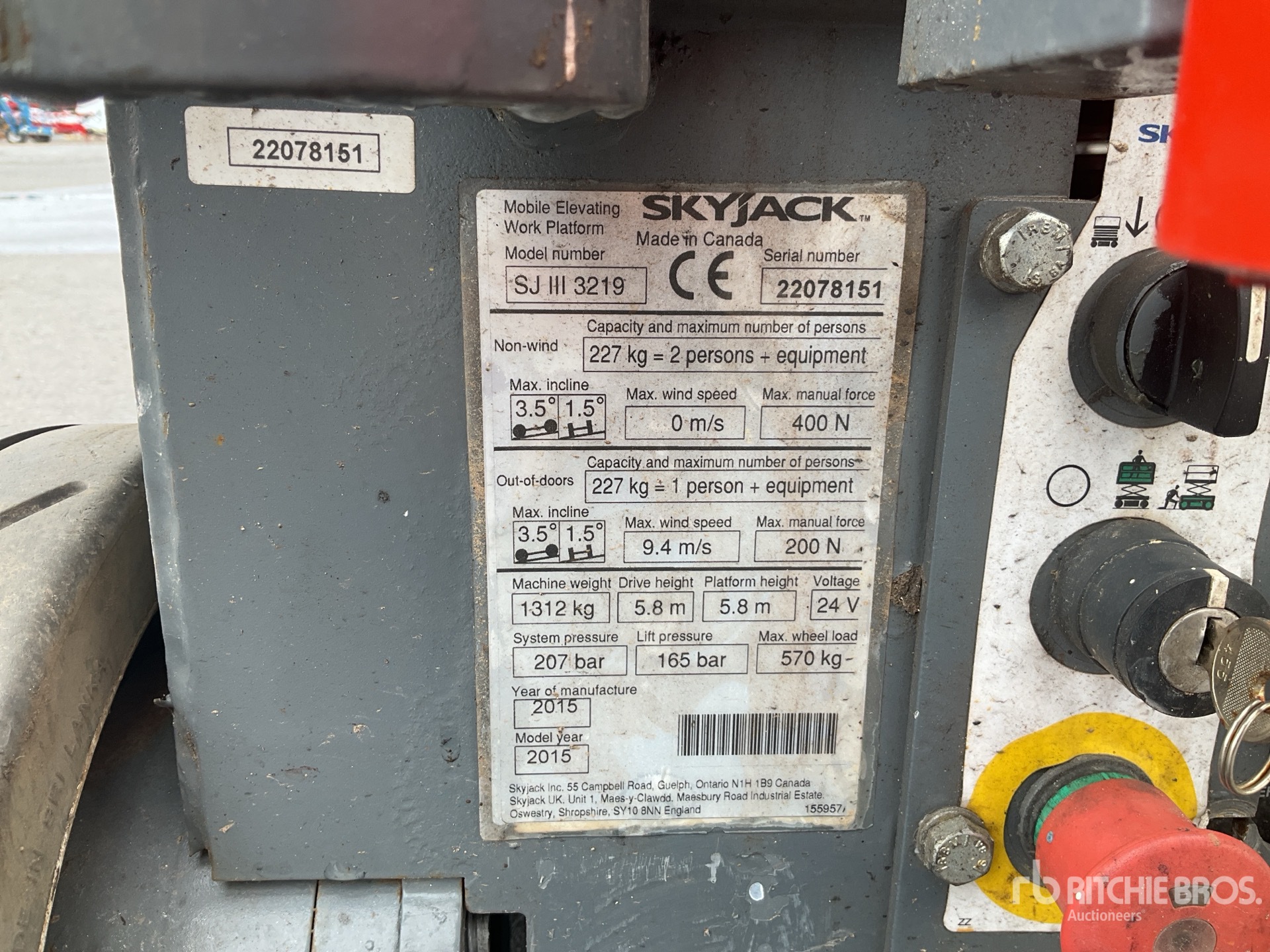 2015 Skyjack SJ III 3219