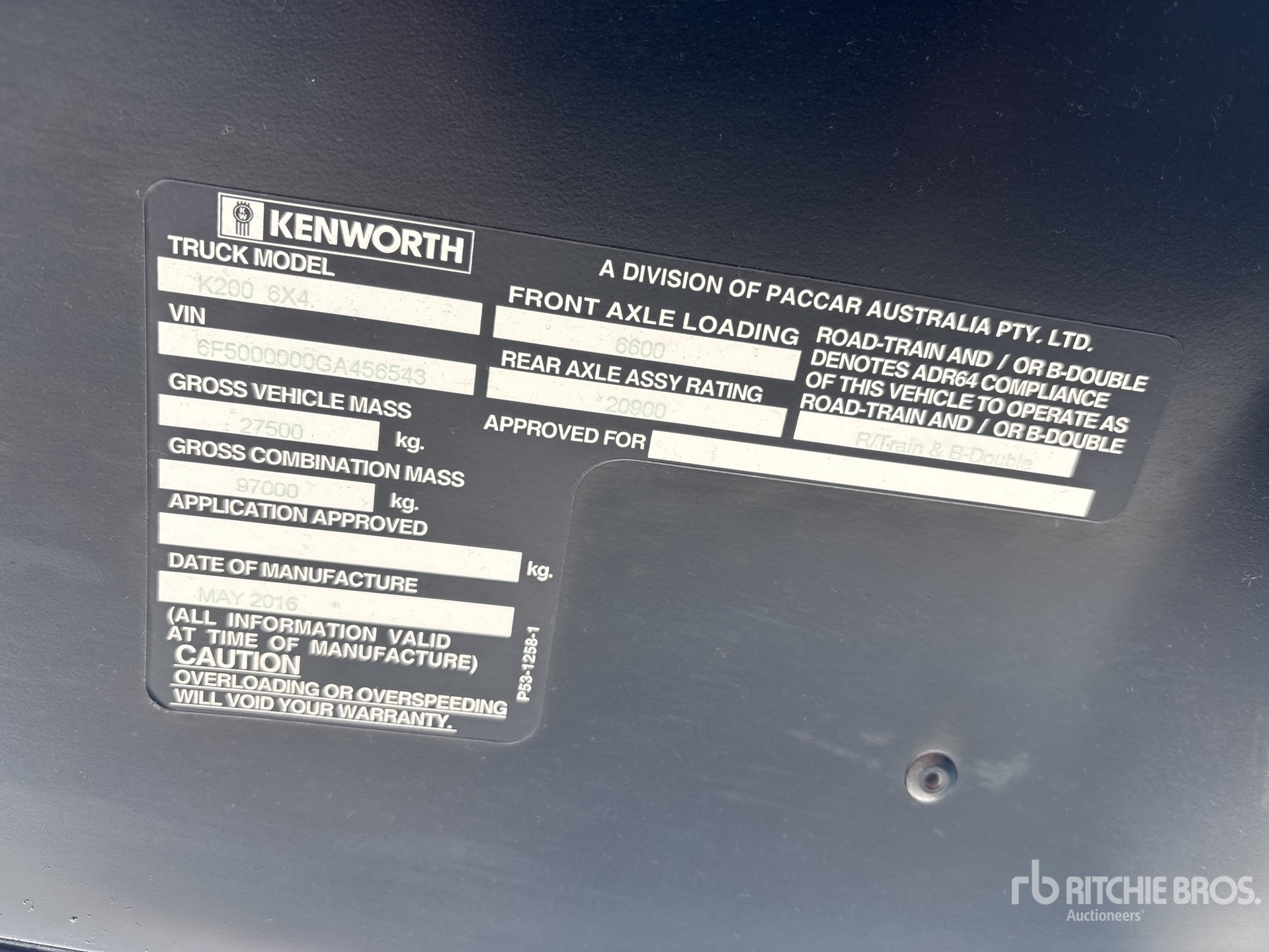 2016 Kenworth K200