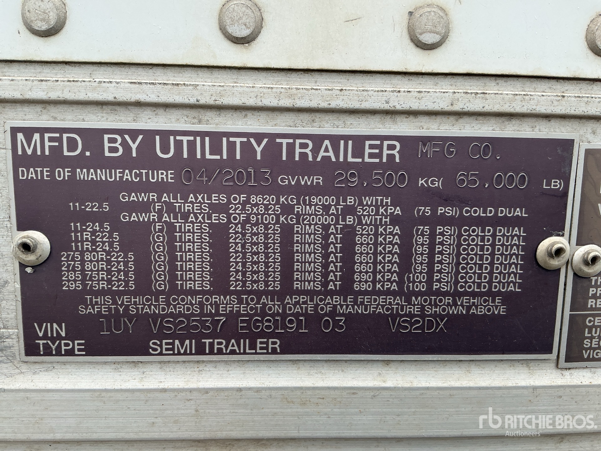 2014 Utility VS2DX