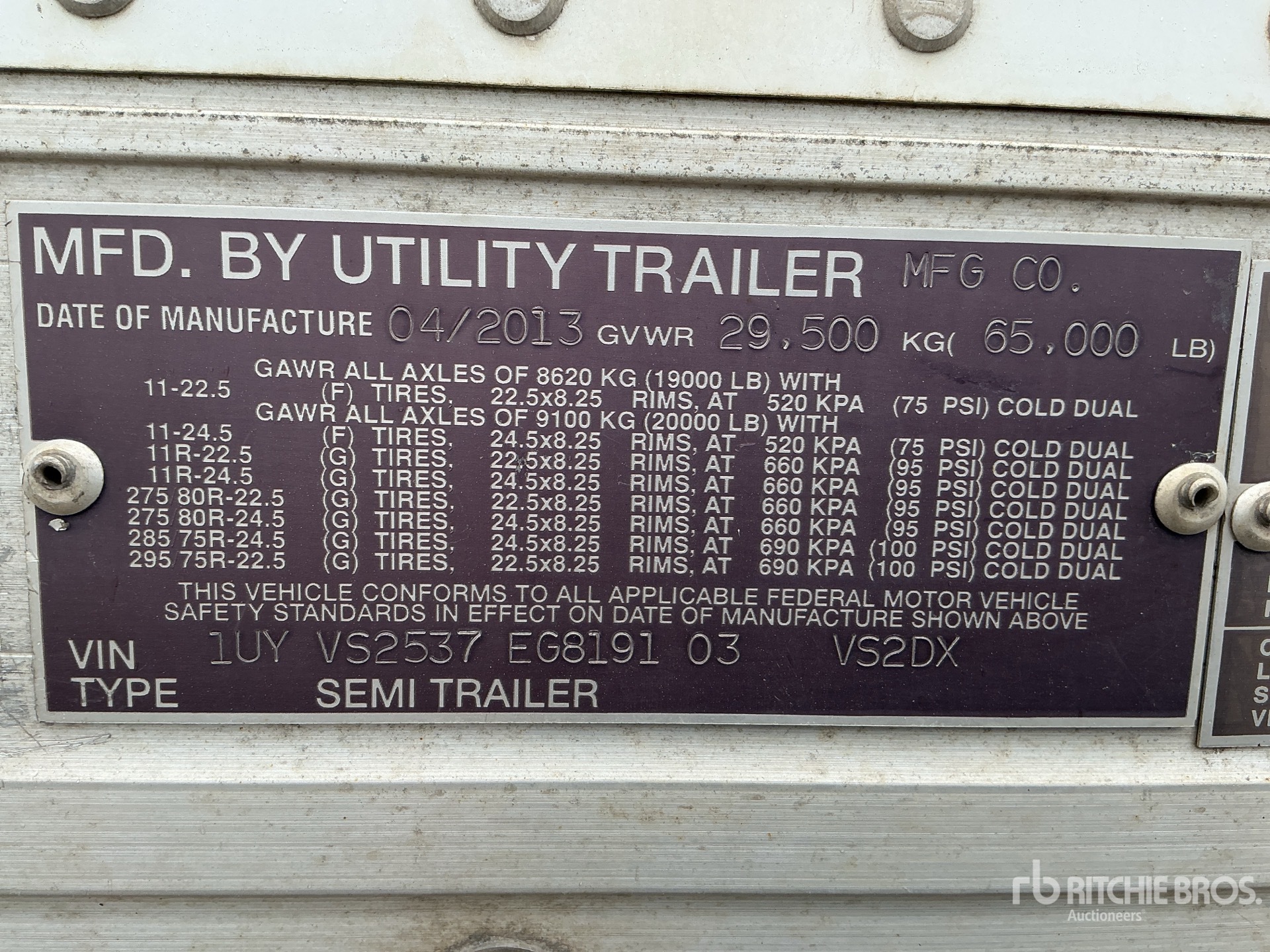 2014 Utility VS2DX