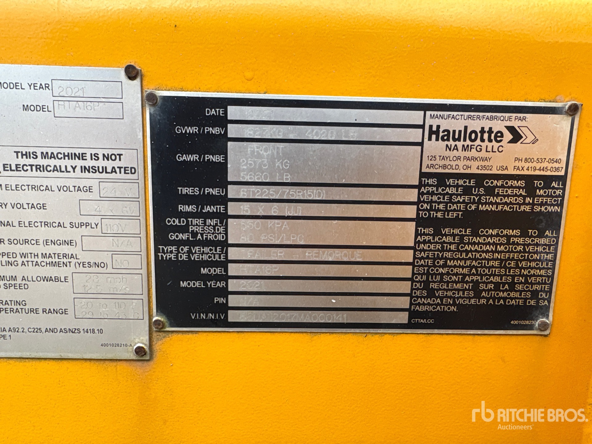 2021 Haulotte 4527A