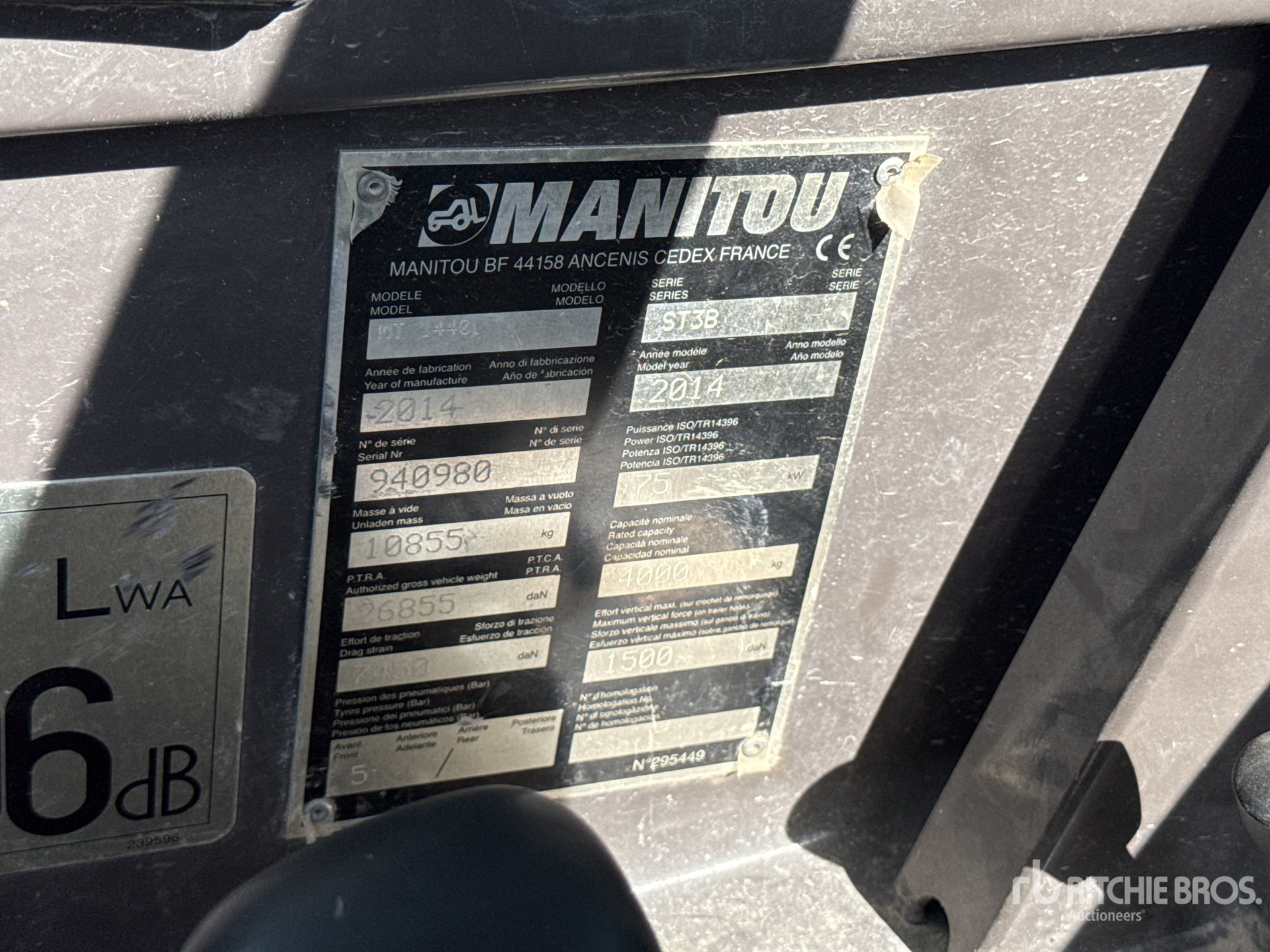 2014 Manitou MT1440