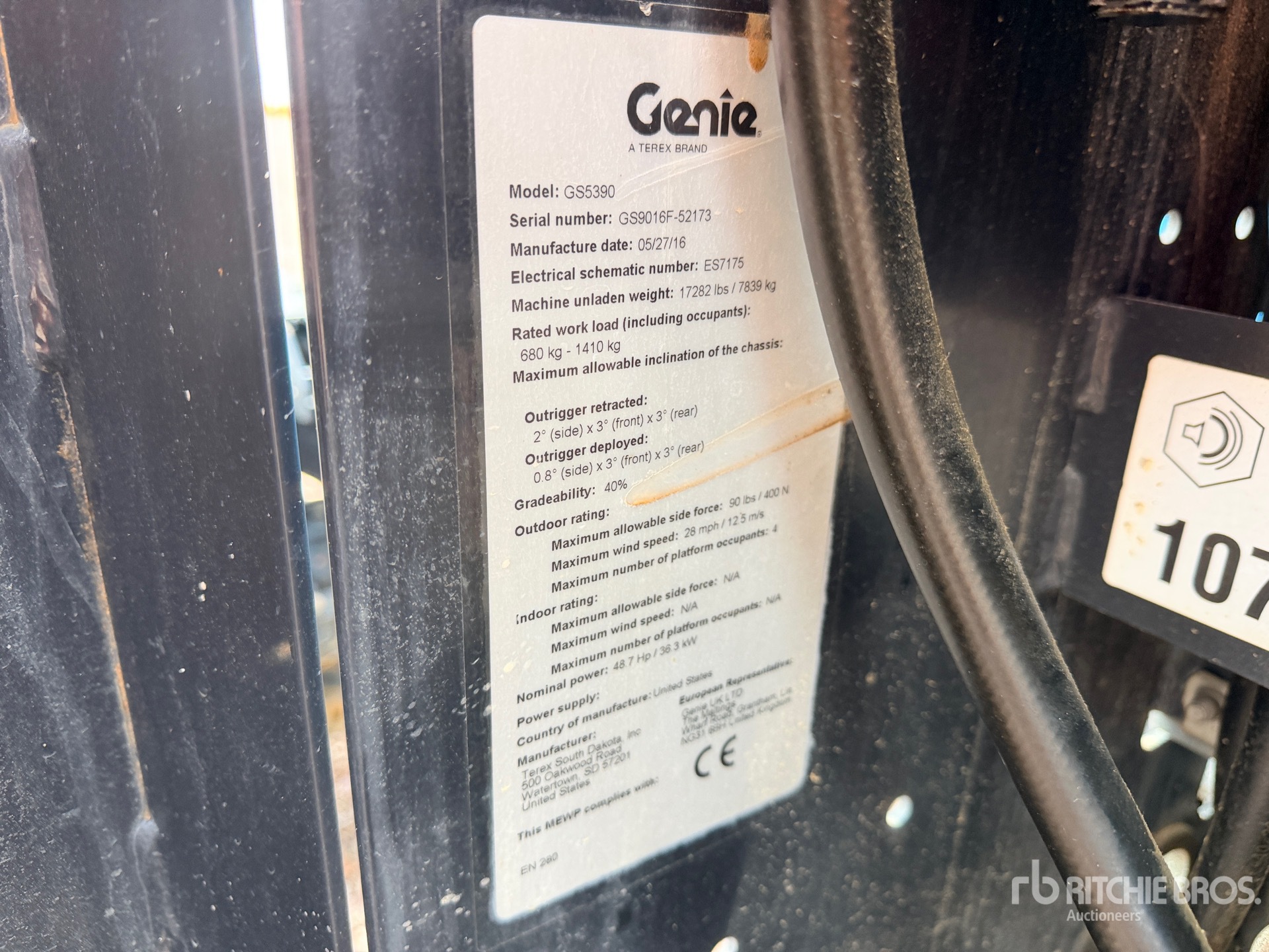 2016 Genie GS5390