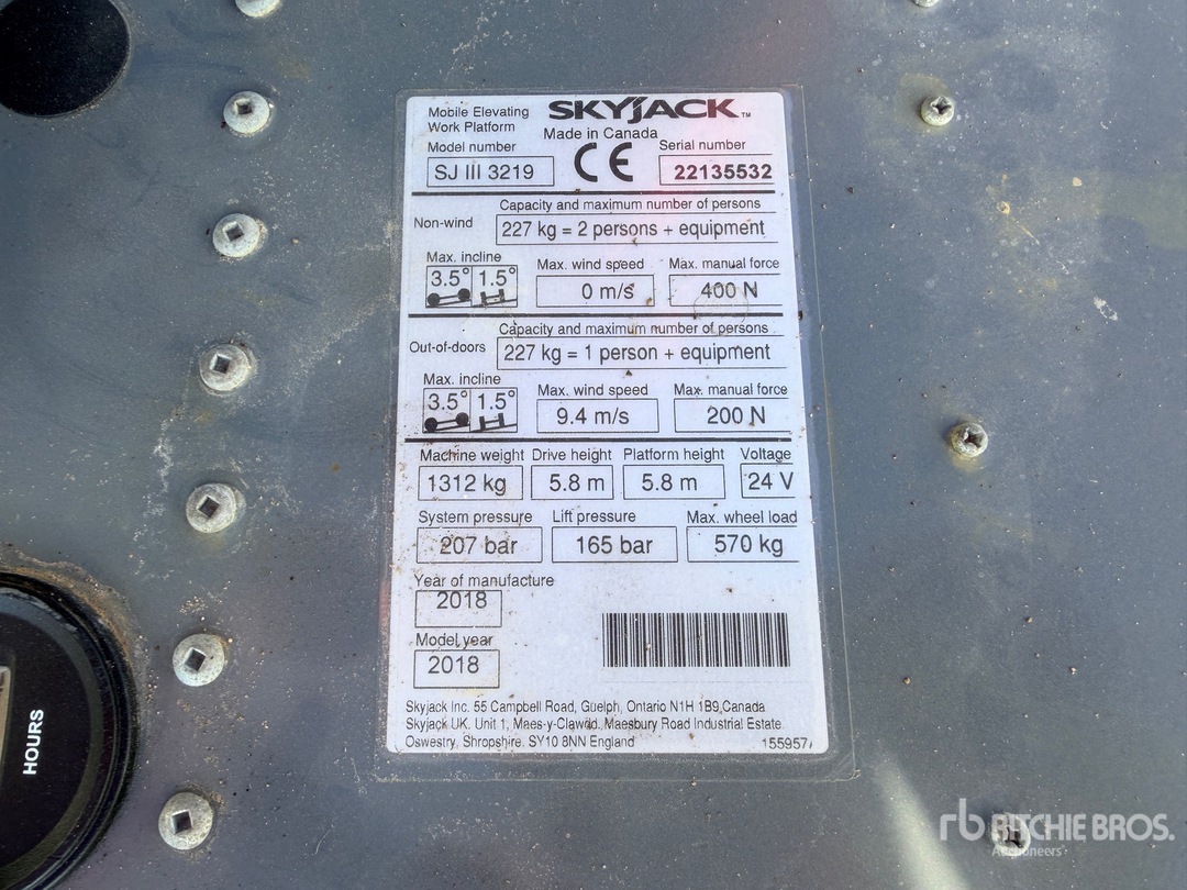 2018 Skyjack SJIII-3219