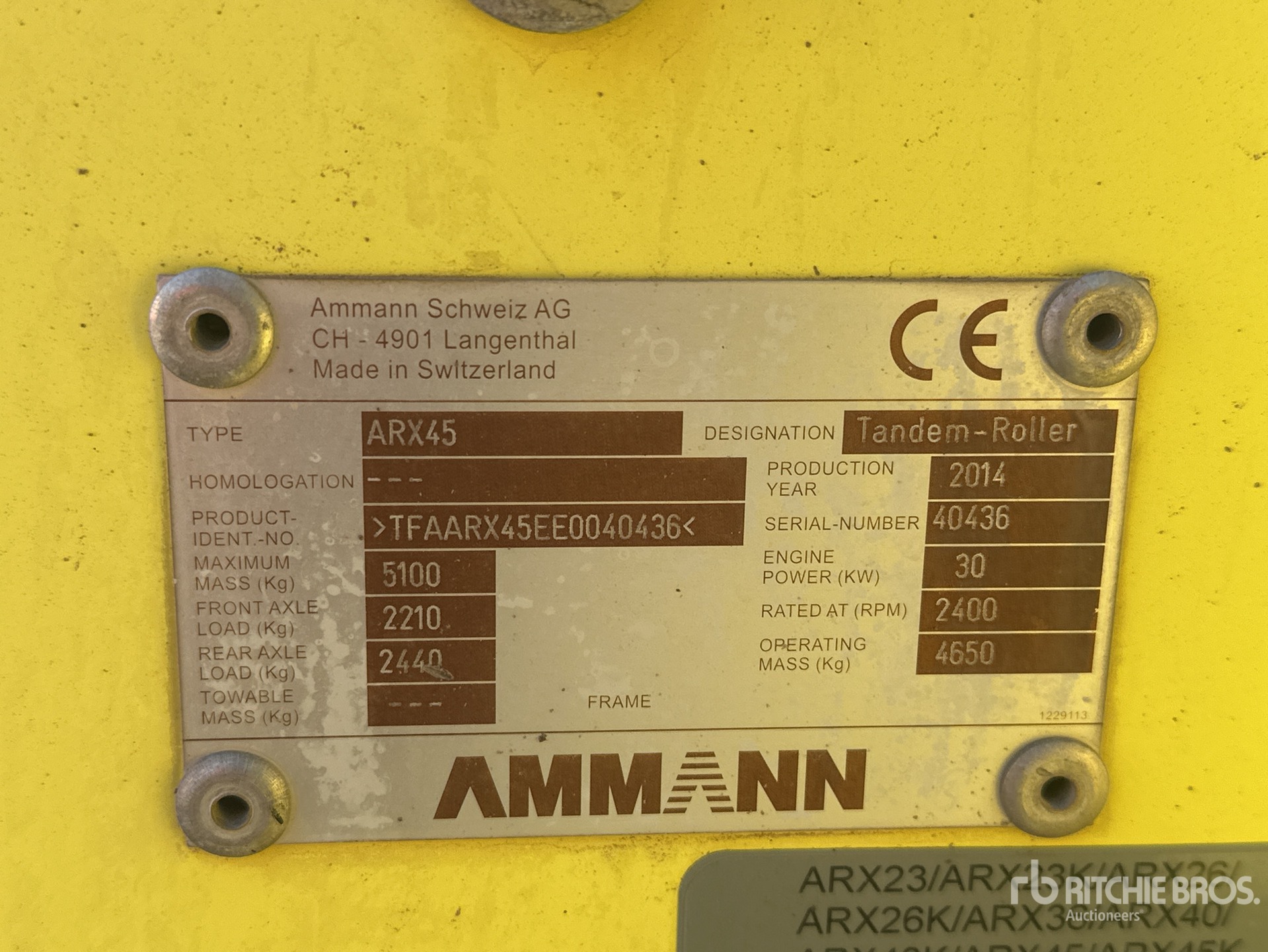 2014 Ammann ARX45