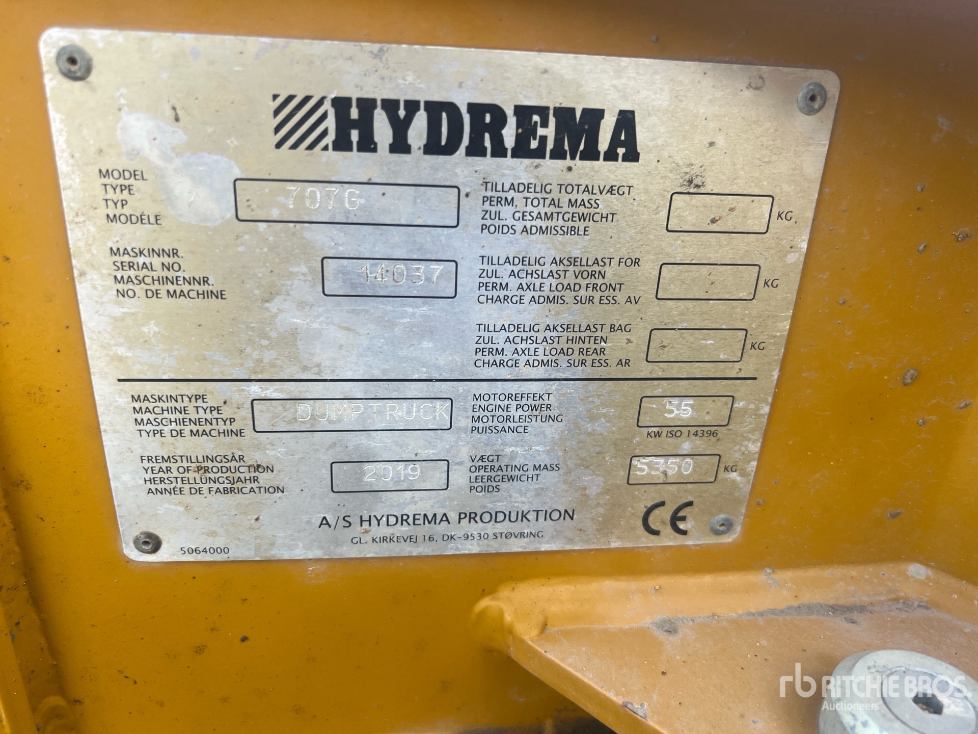 2019 Hydrema 707G