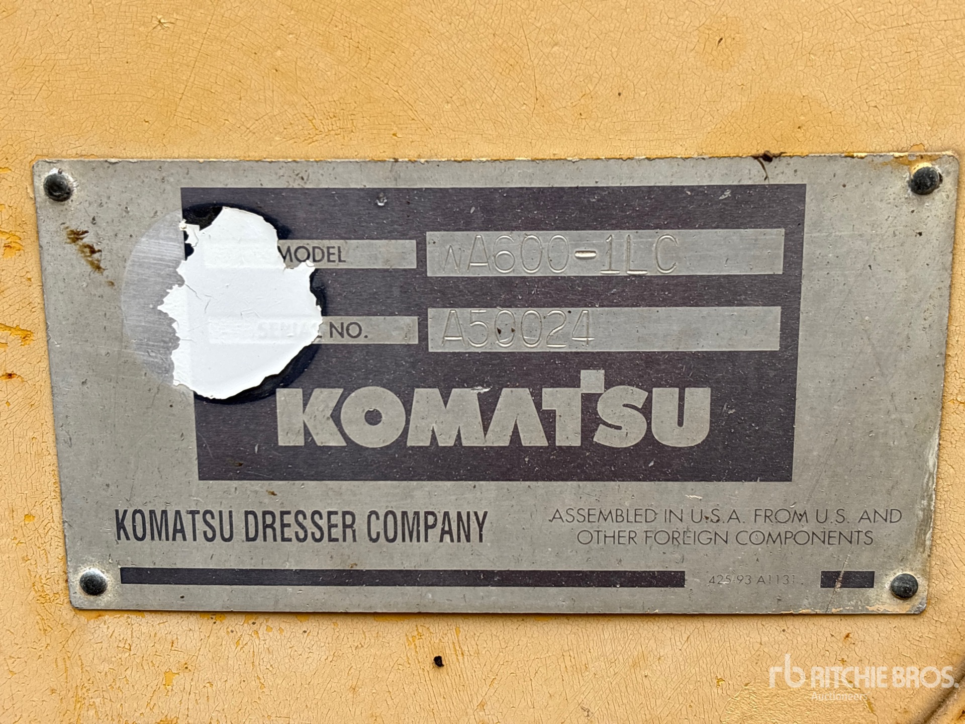 1995 Komatsu WA600-1