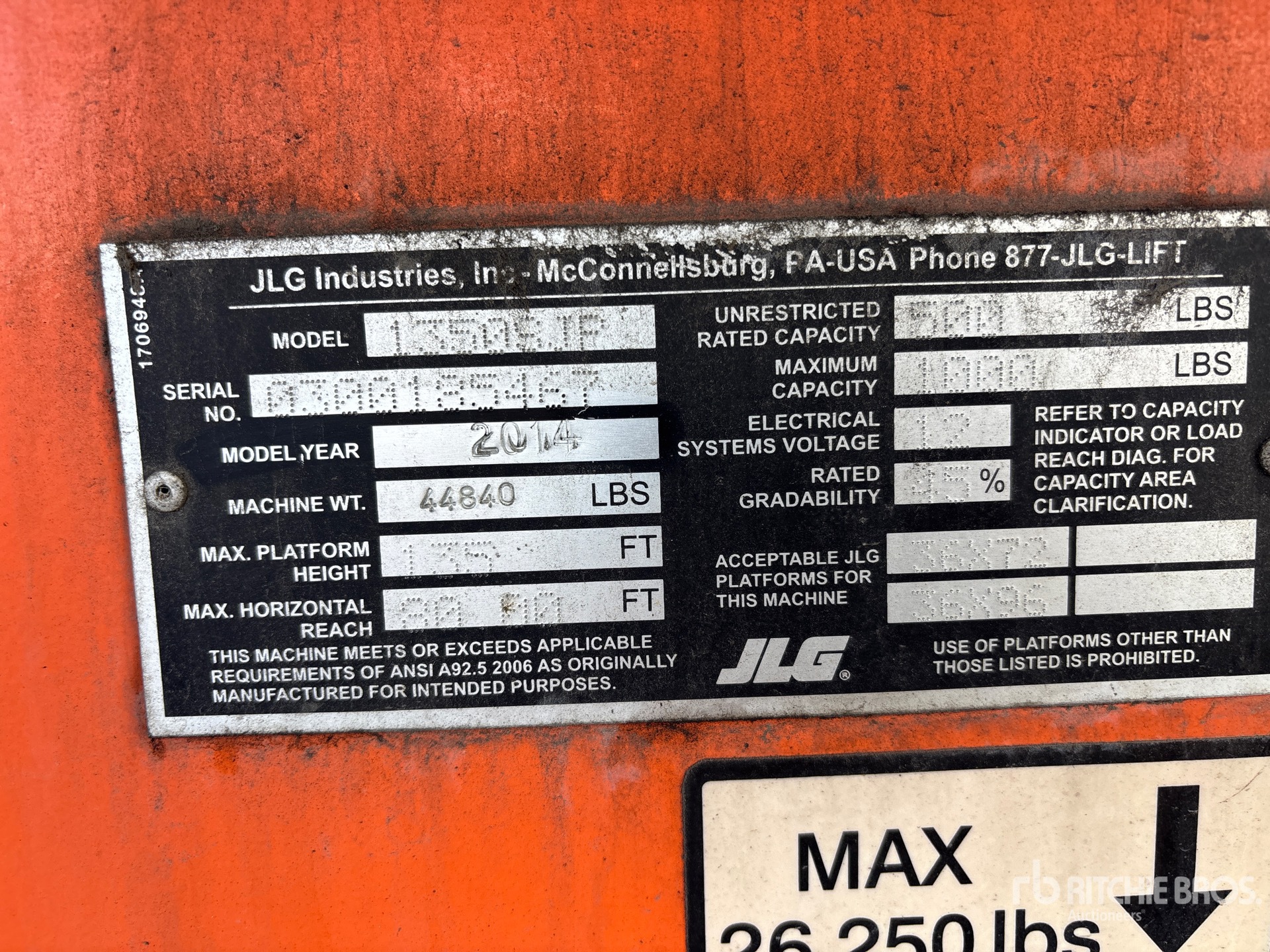 2014 JLG 1350SJP