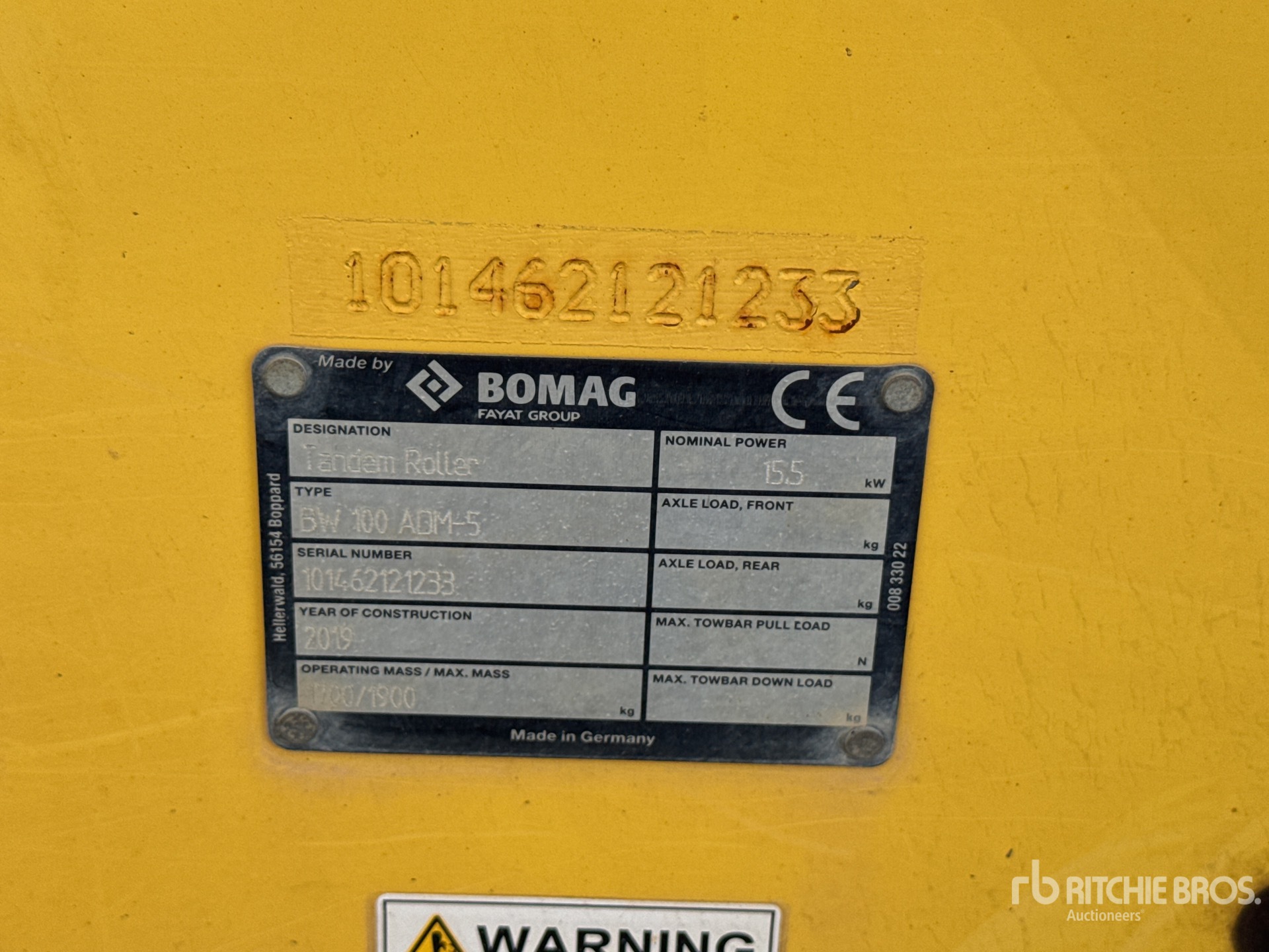 2019 Bomag BW100 ADM-5