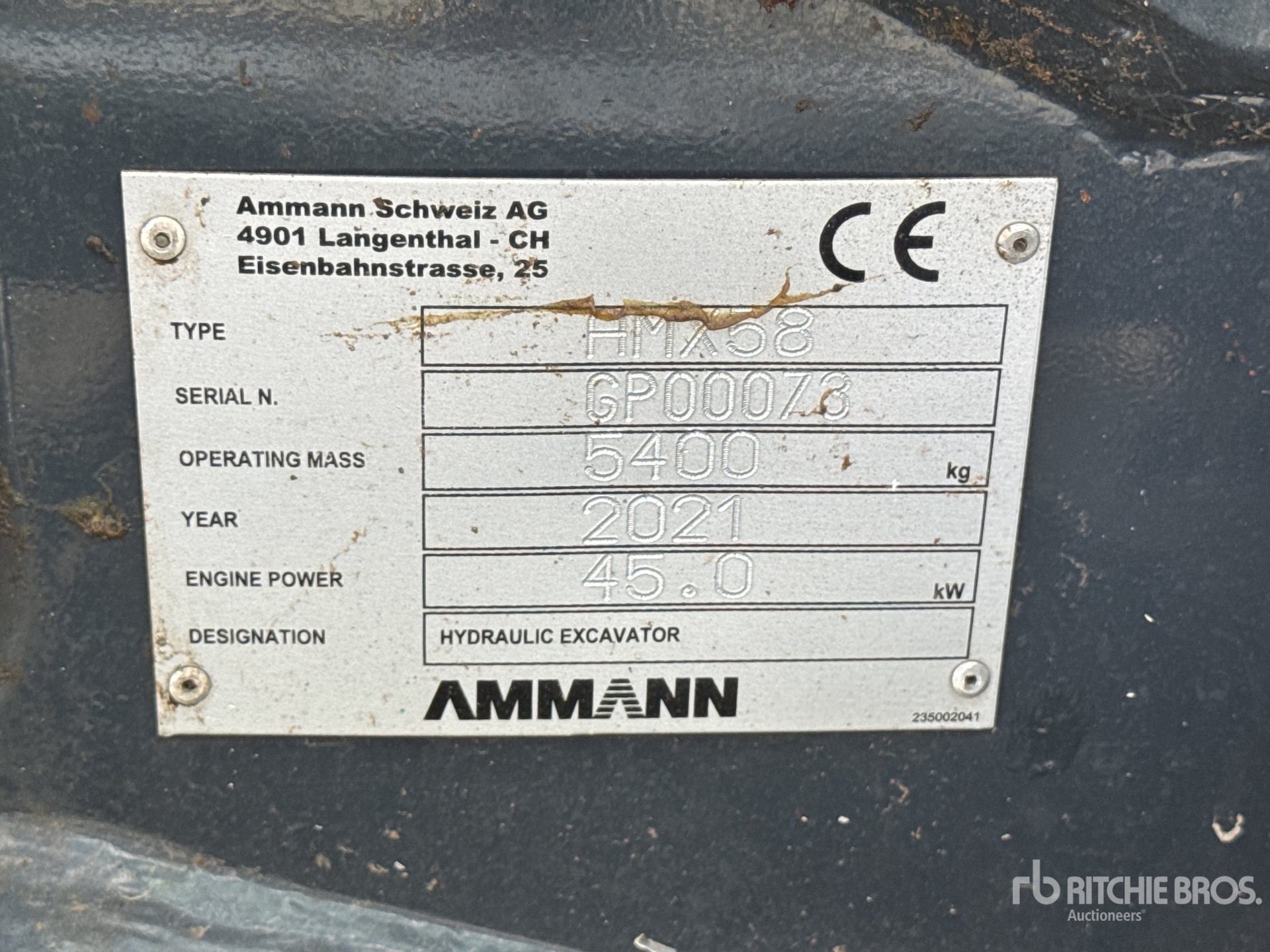 2021 Ammann HMX58