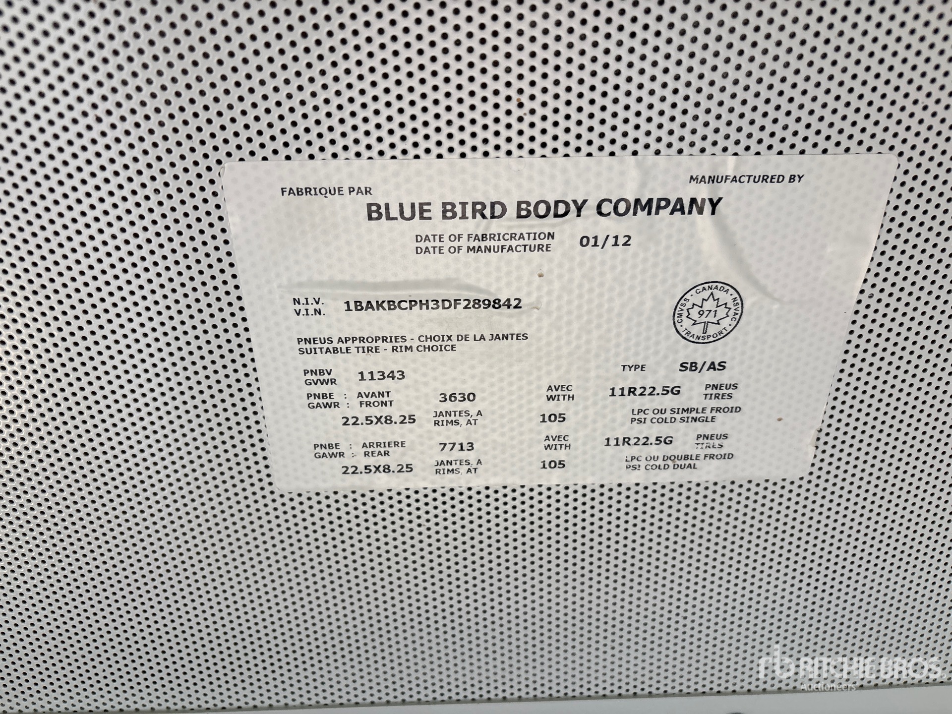 2013 Bluebird VISION