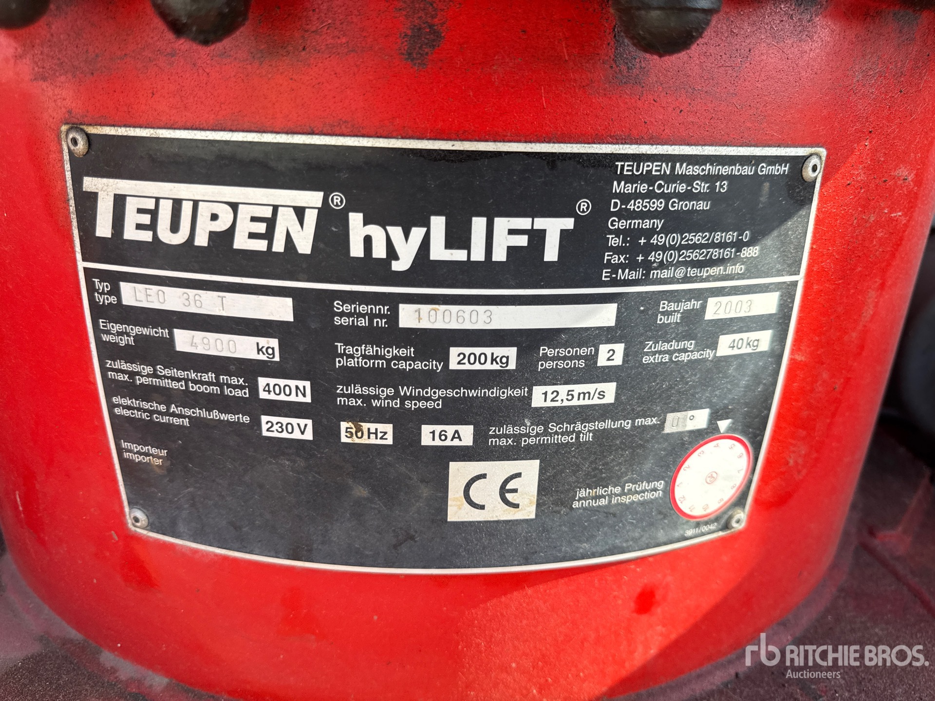 2003 Teupen LEO 36 T