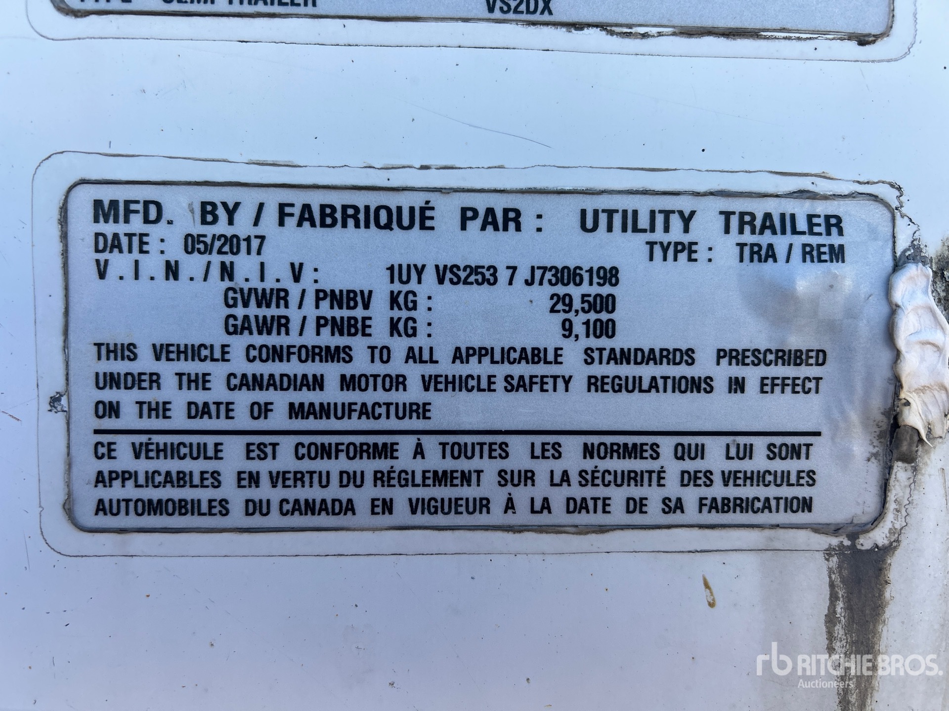 2018 Utility 53 FT T/A