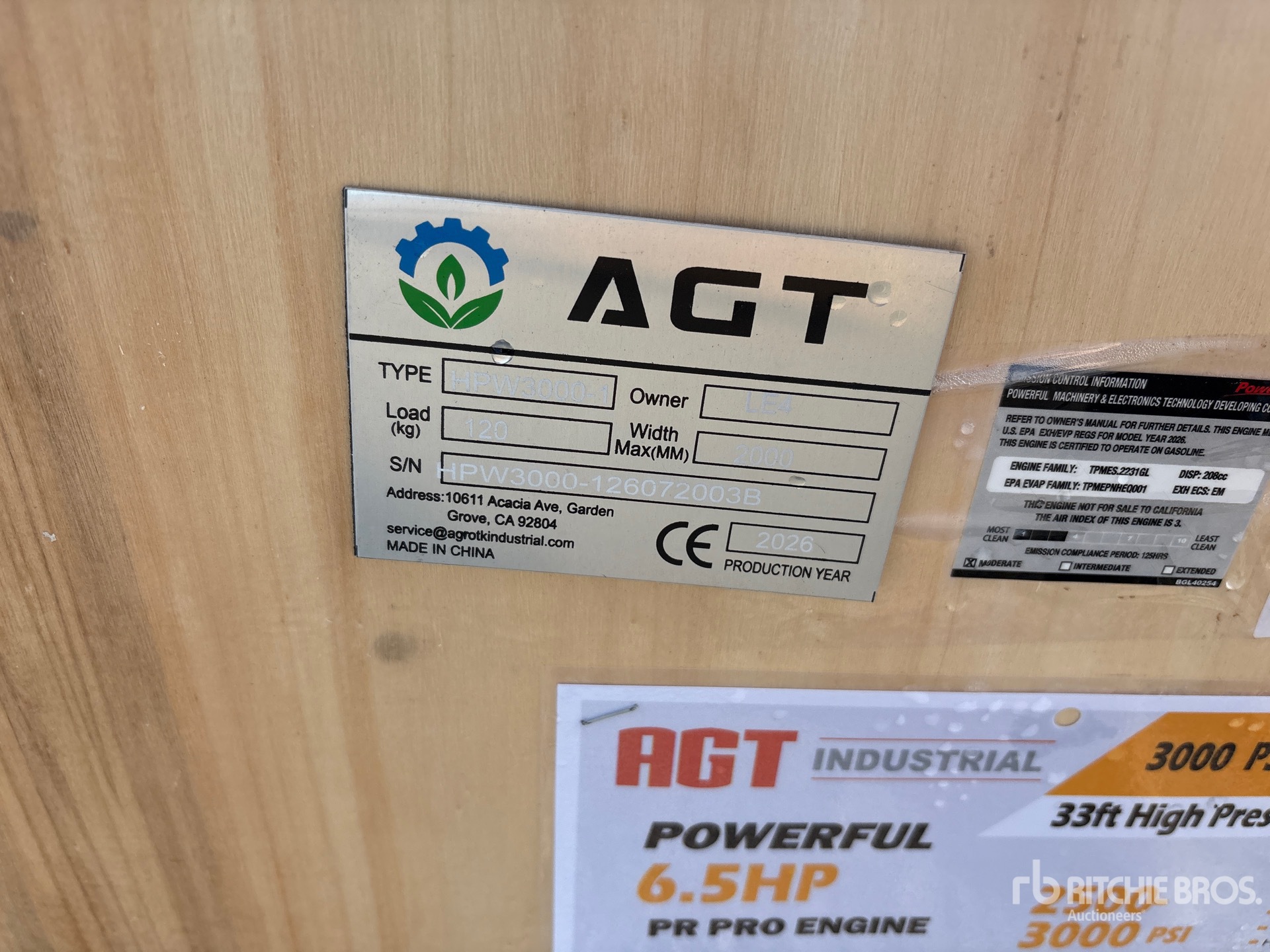2026 AGT HPW3000-1