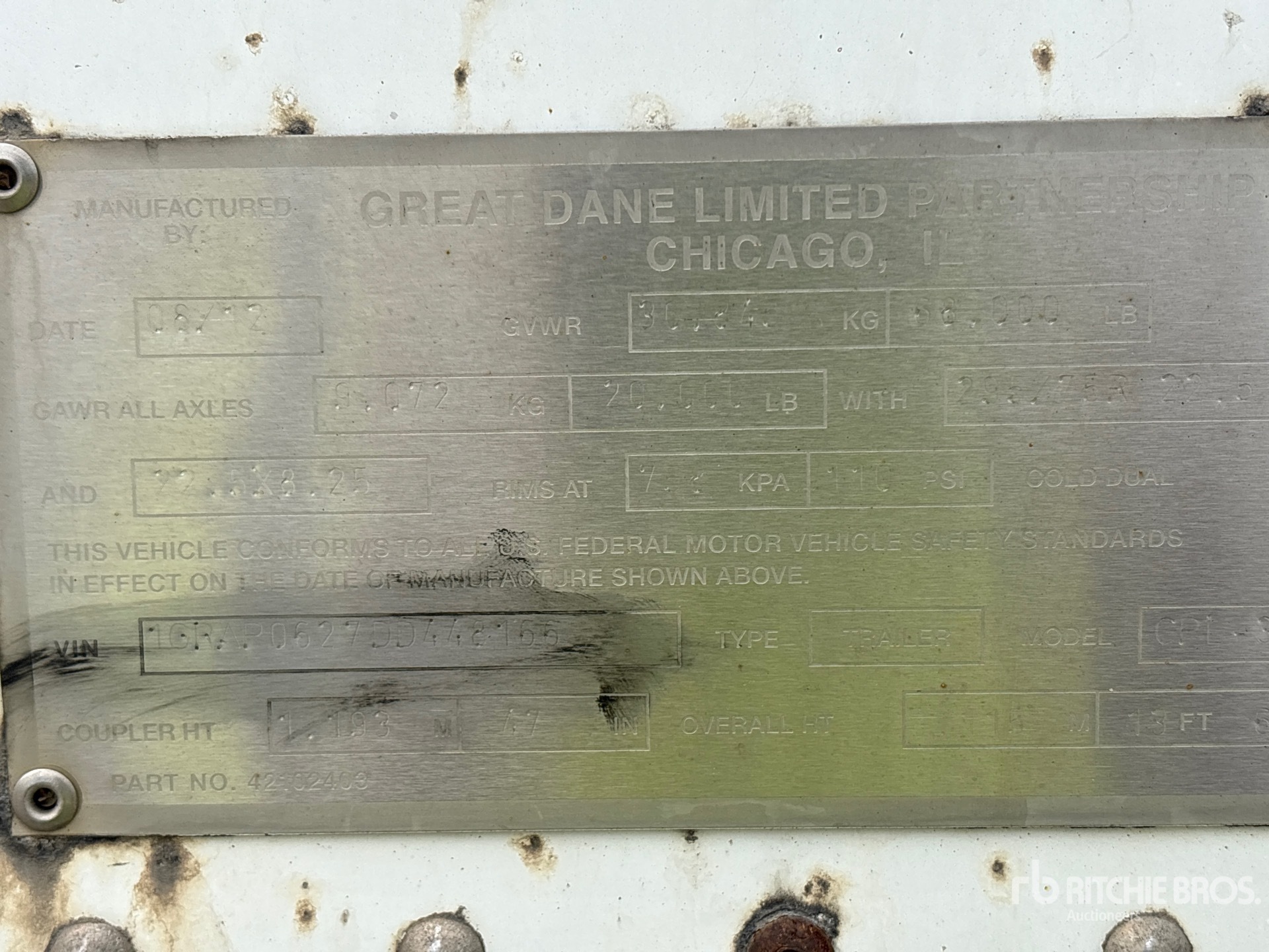 2013 Great Dane 53 ft T/A