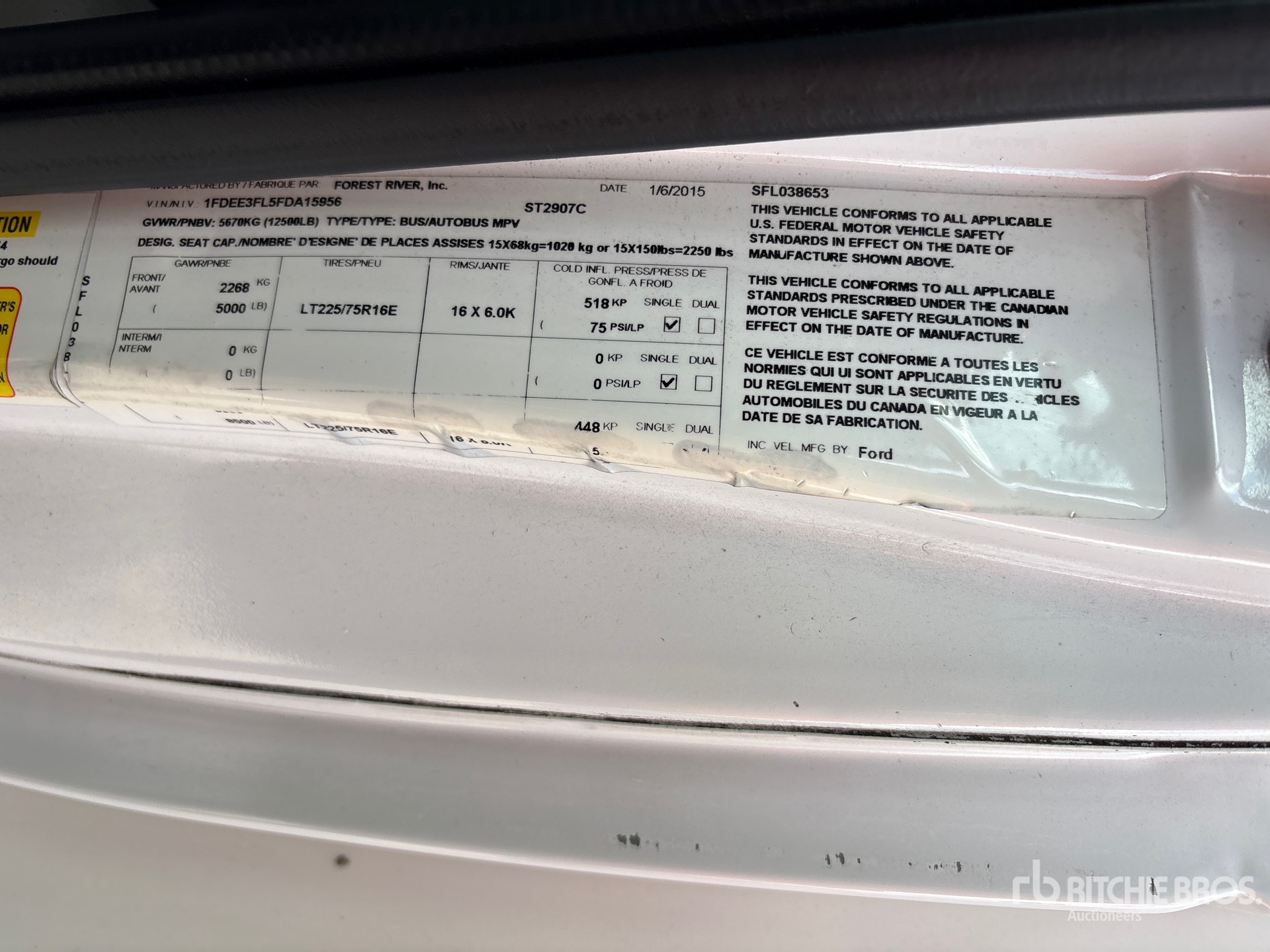 2015 Ford E-350 Starcraft
