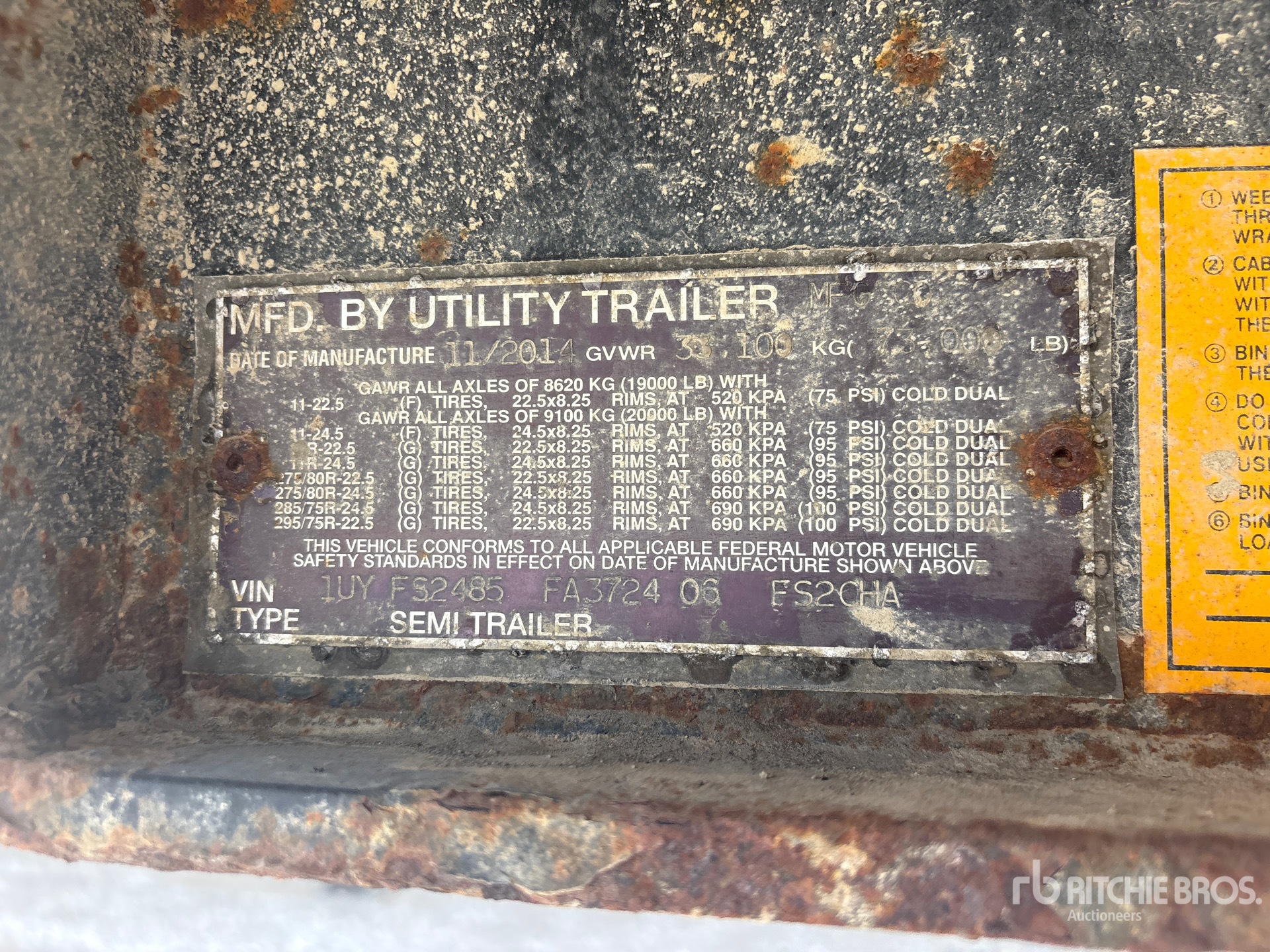 2015 Utility 48 FT T/A