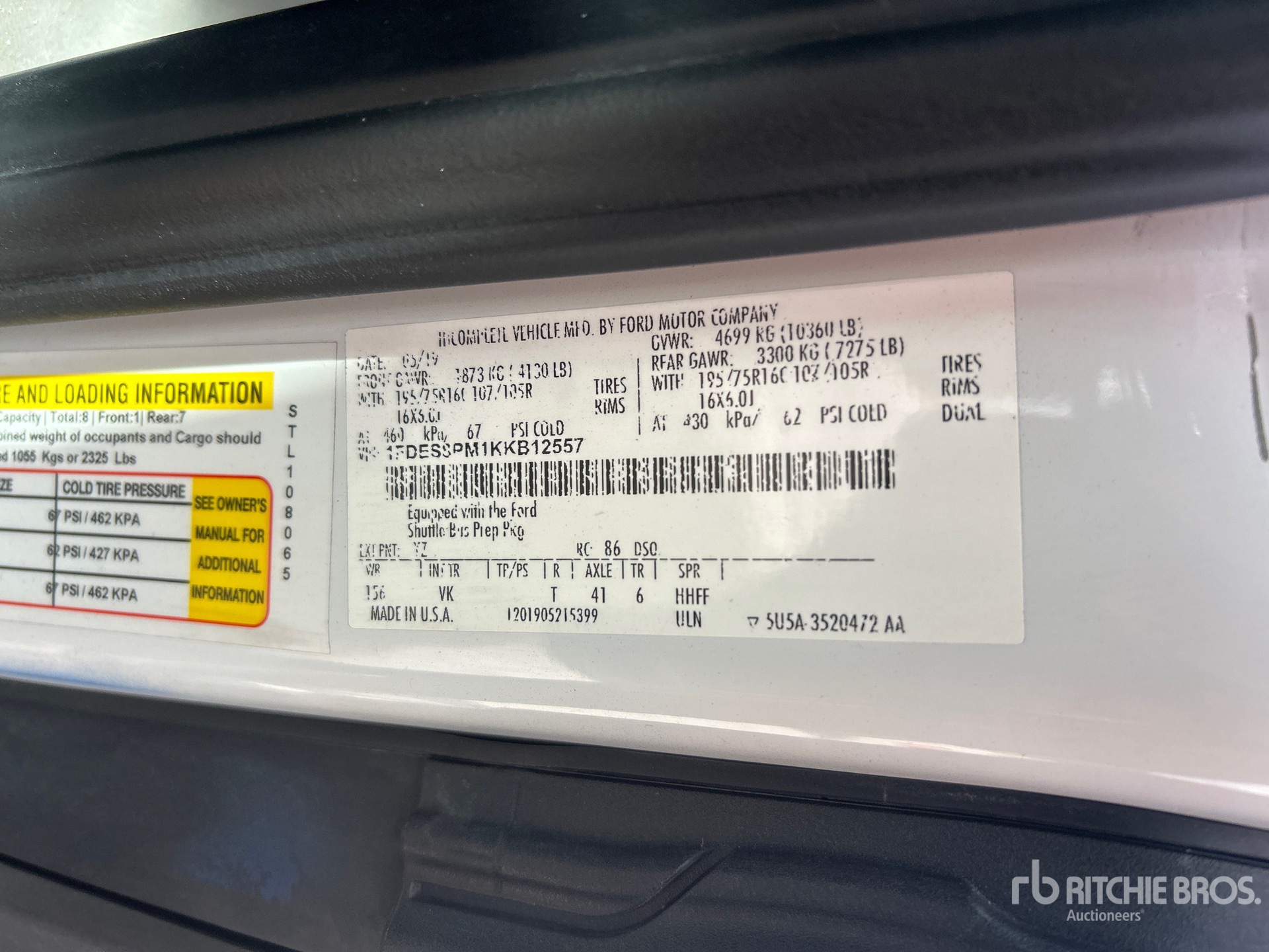 2019 Ford TRANSIT T-350 S