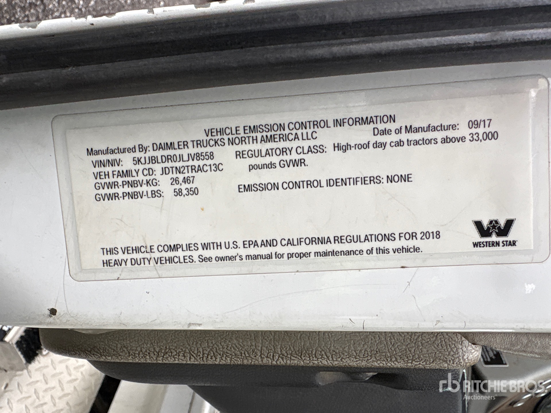 2018 Western Star 5700 XE