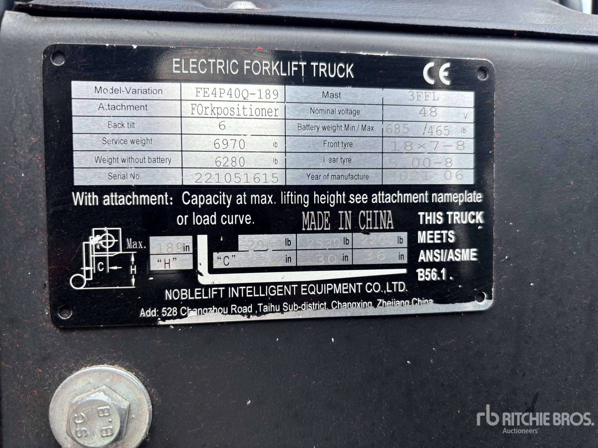 2021 Noblelift FE4P40Q-189