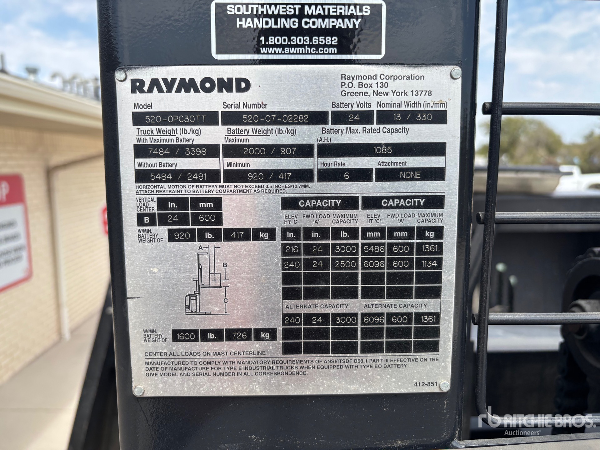 2007 Raymond 520-OPC30TT