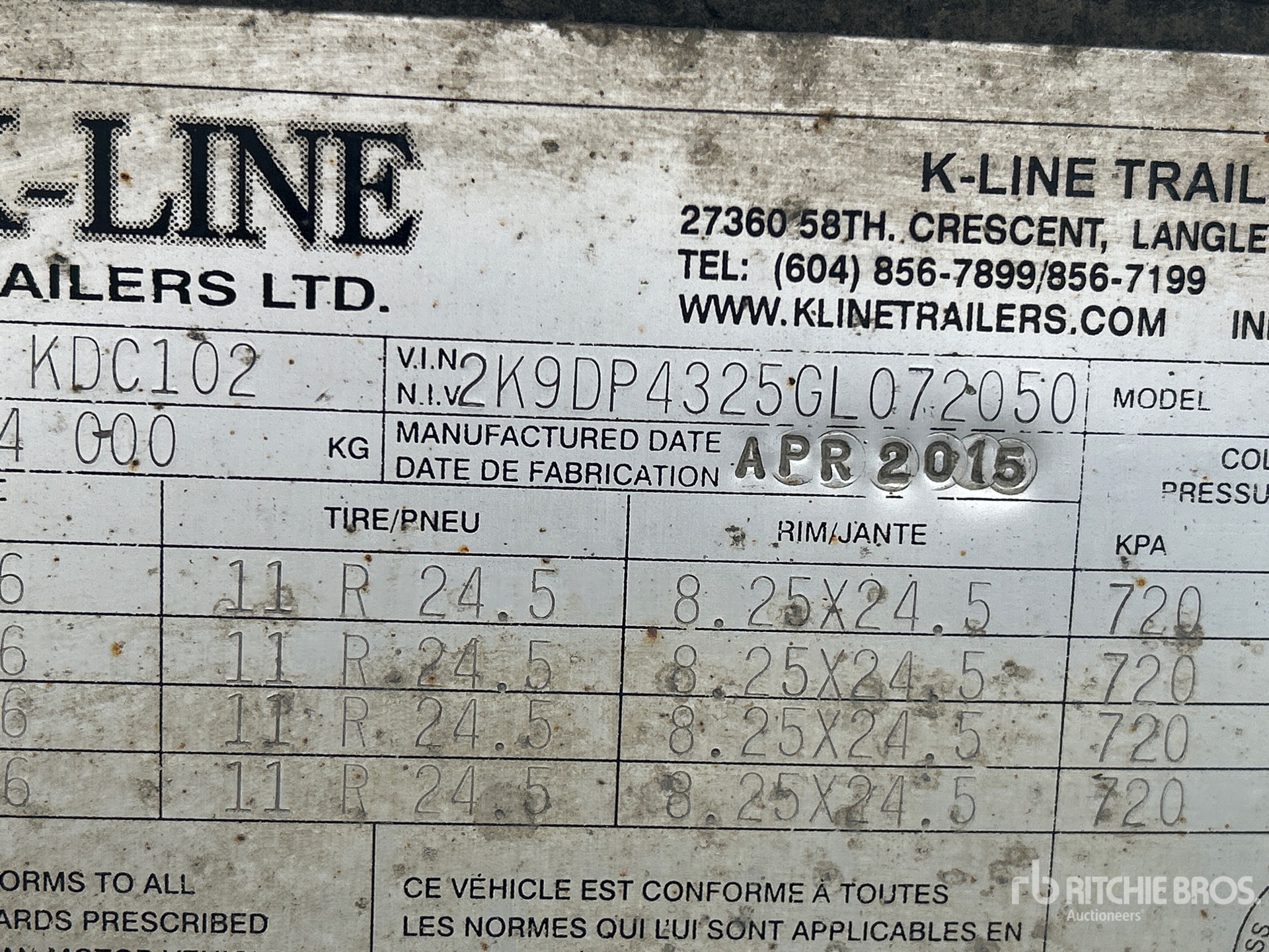 2016 K-Line KDC102