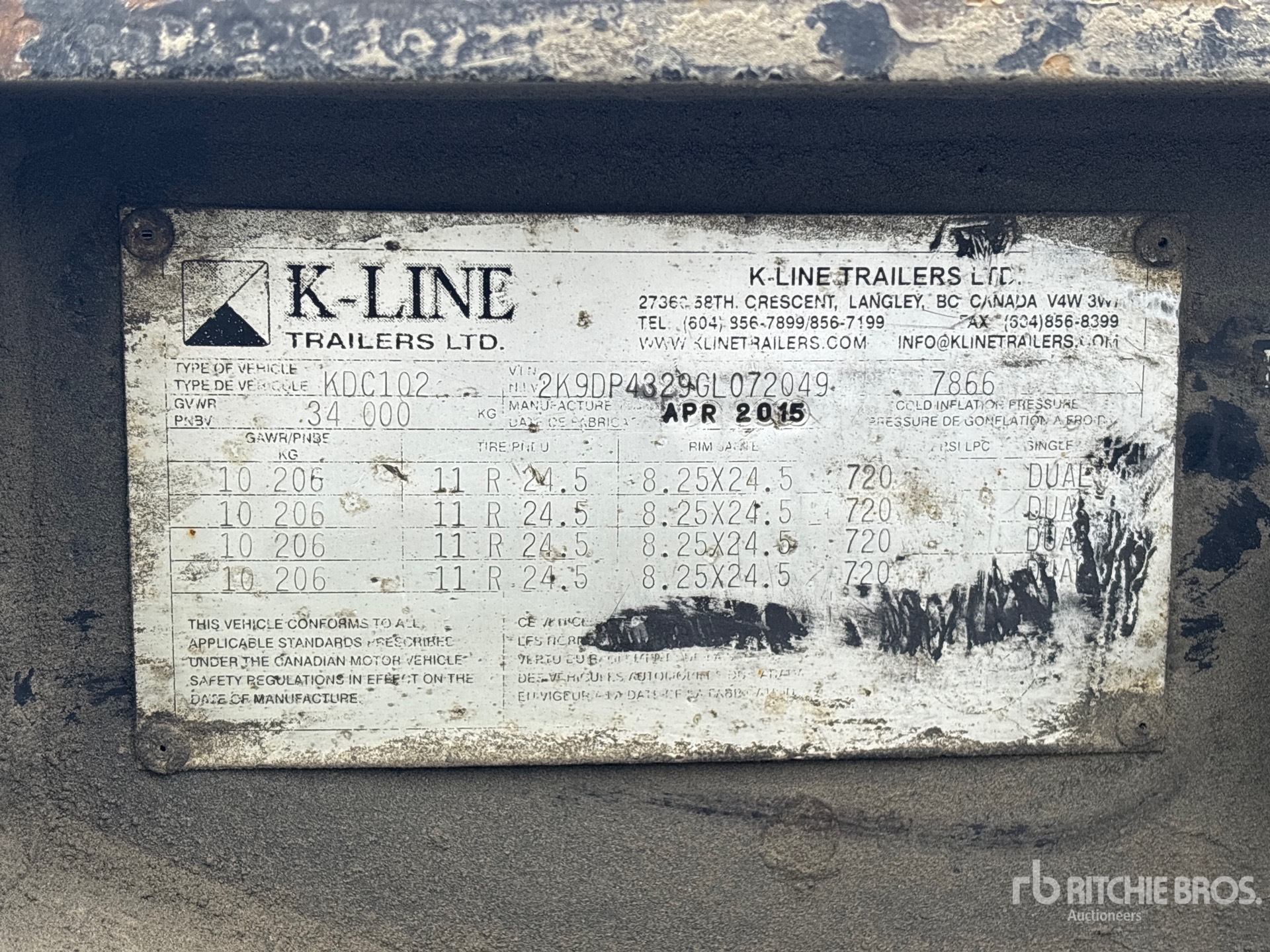 Photo of 2016 K-Line KDC102