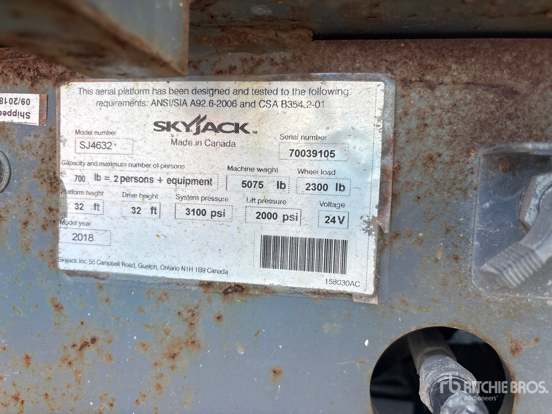 2018 Skyjack SJ4632