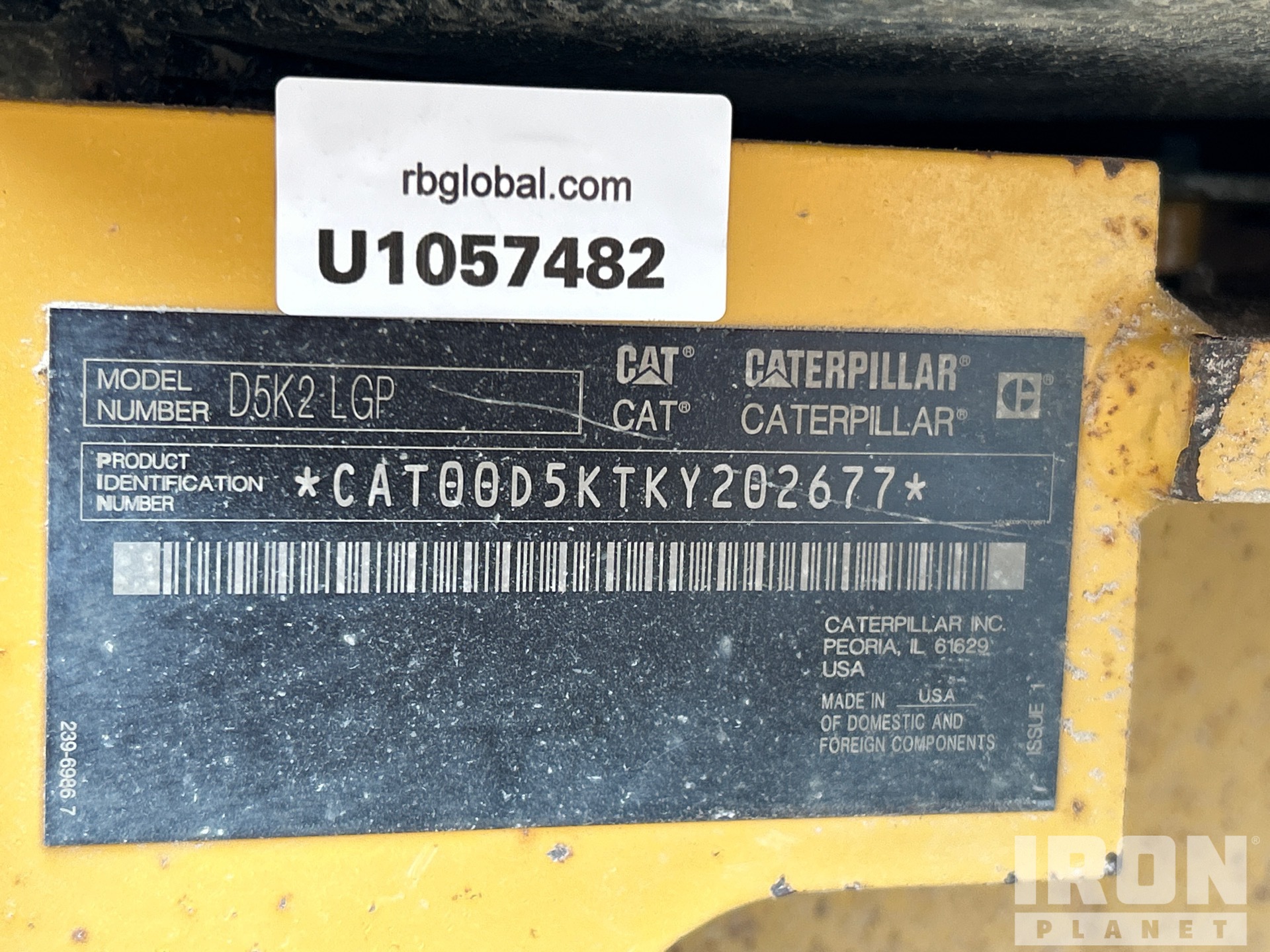 2017 Caterpillar D5K2 LGP