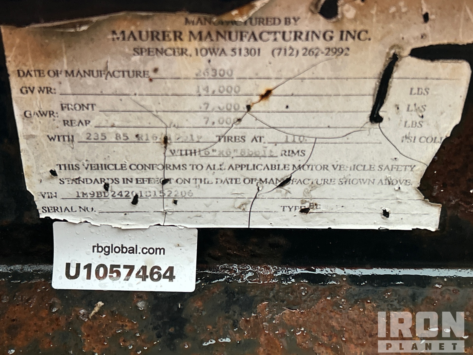 2001 Mauer 20 FT T/A