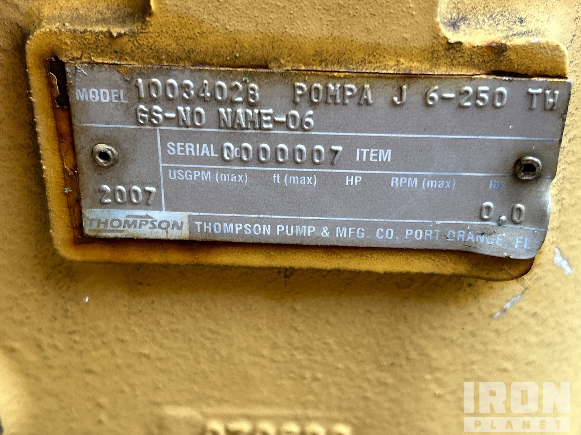 2007 Thompson Pump 6HTC-223