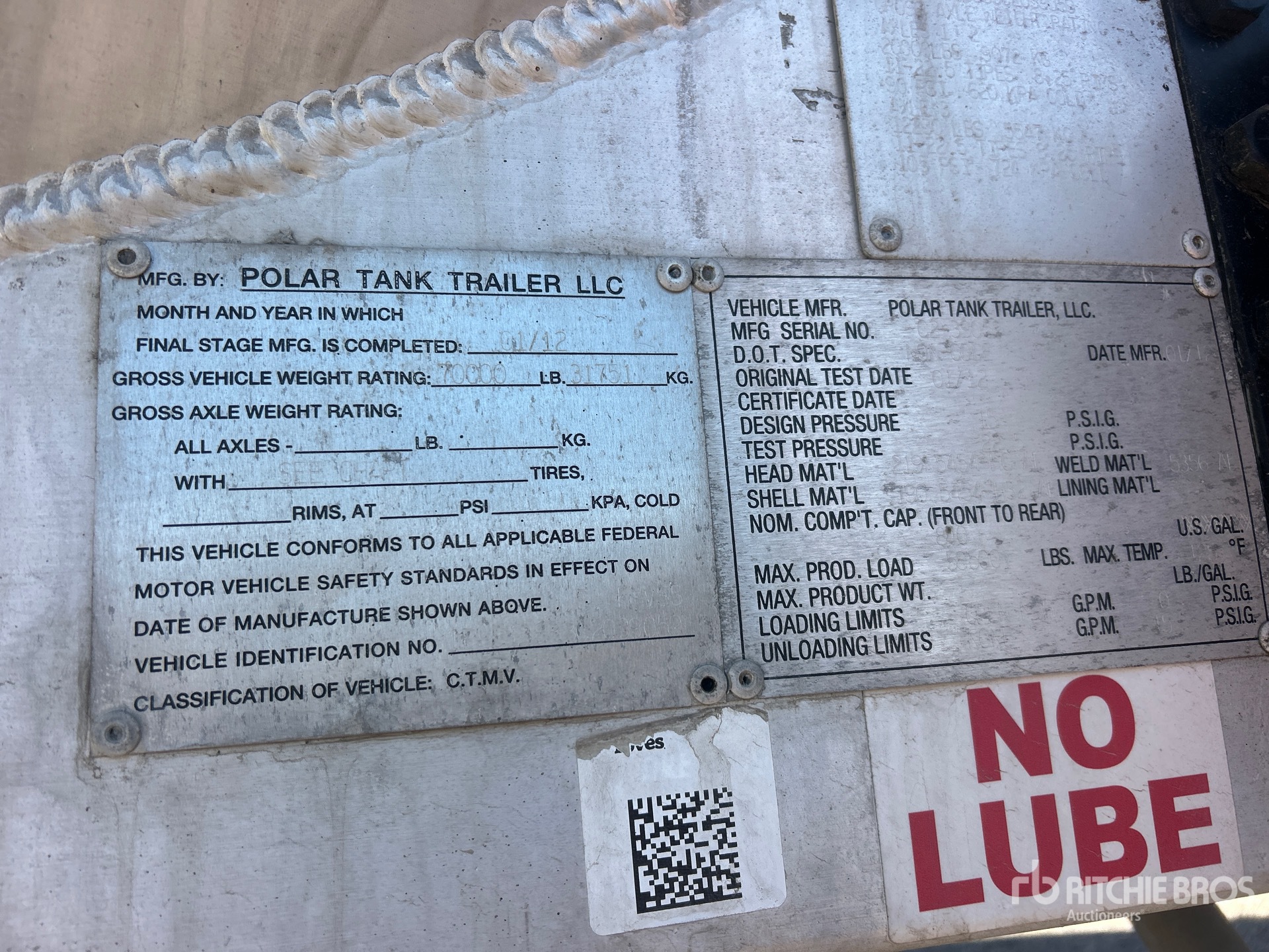 2012 Polar 840 GAL TRI/A