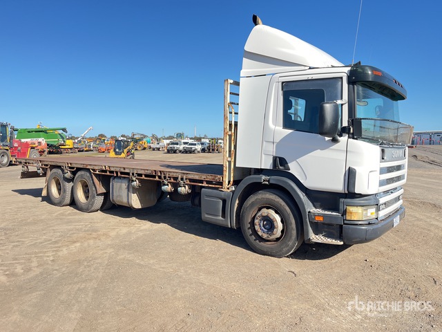 2003 Scania P124 Flatbed Truck