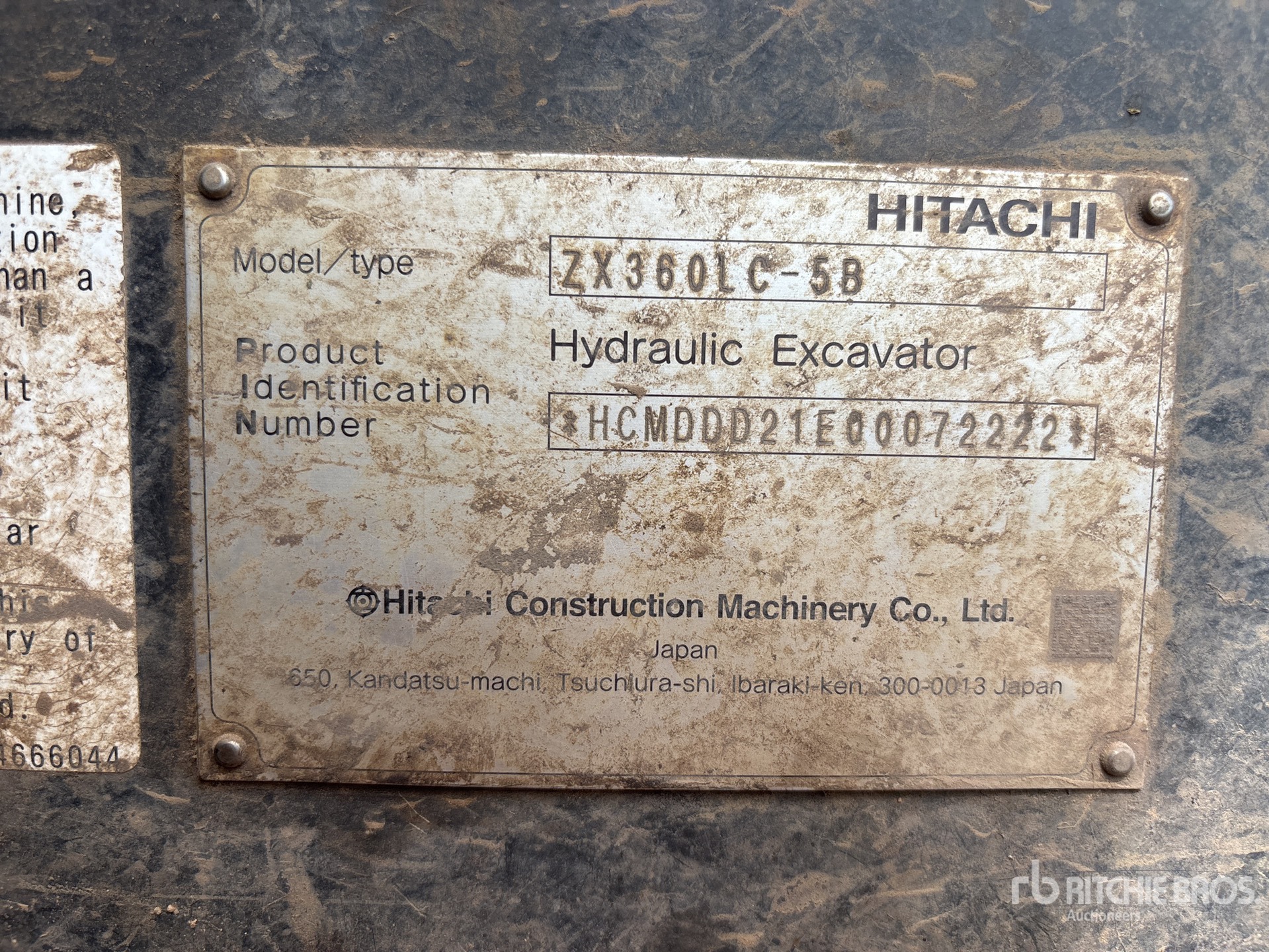 2020 Hitachi ZX360LC-5B