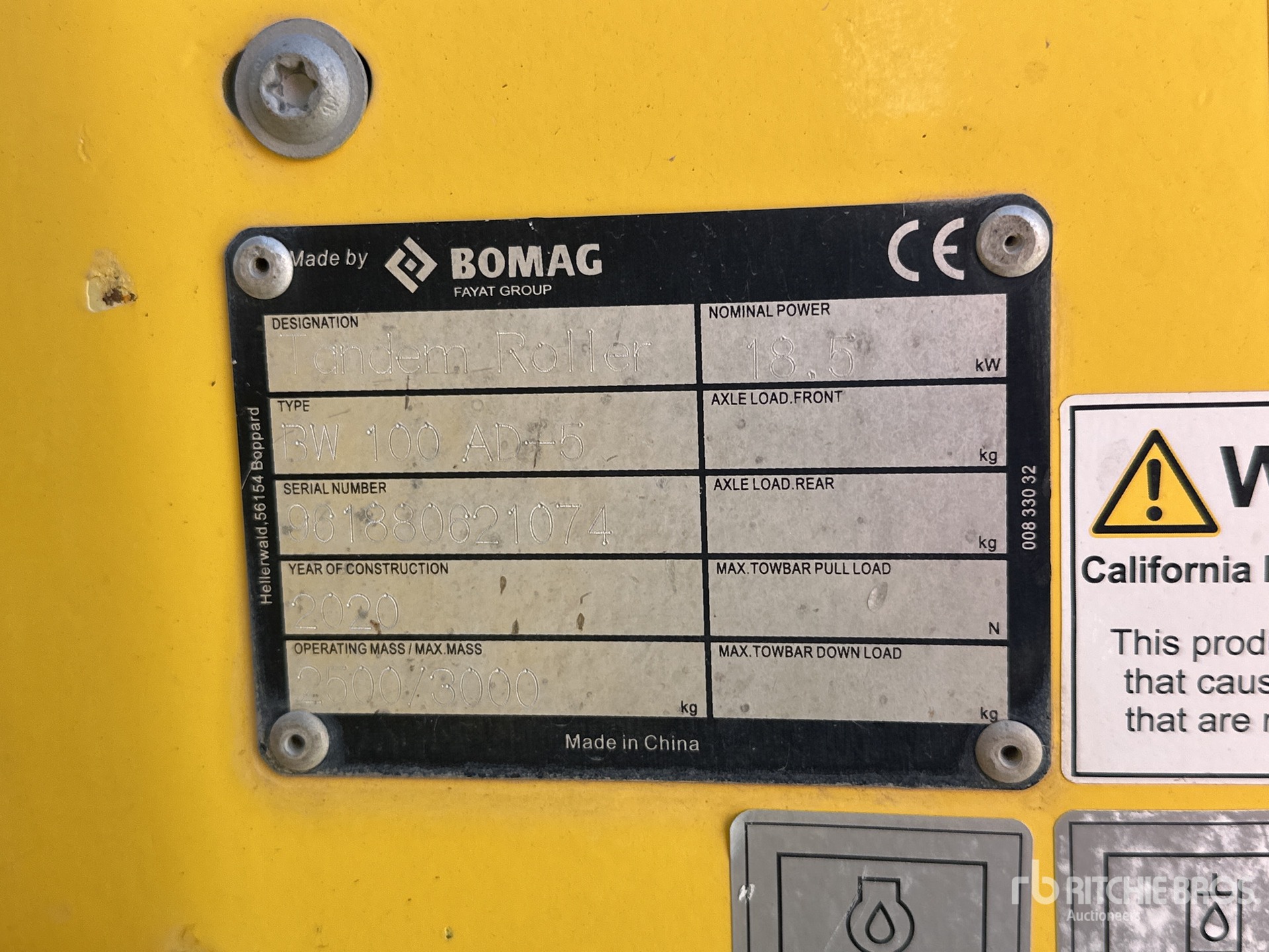 2020 Bomag BW 100AD-5