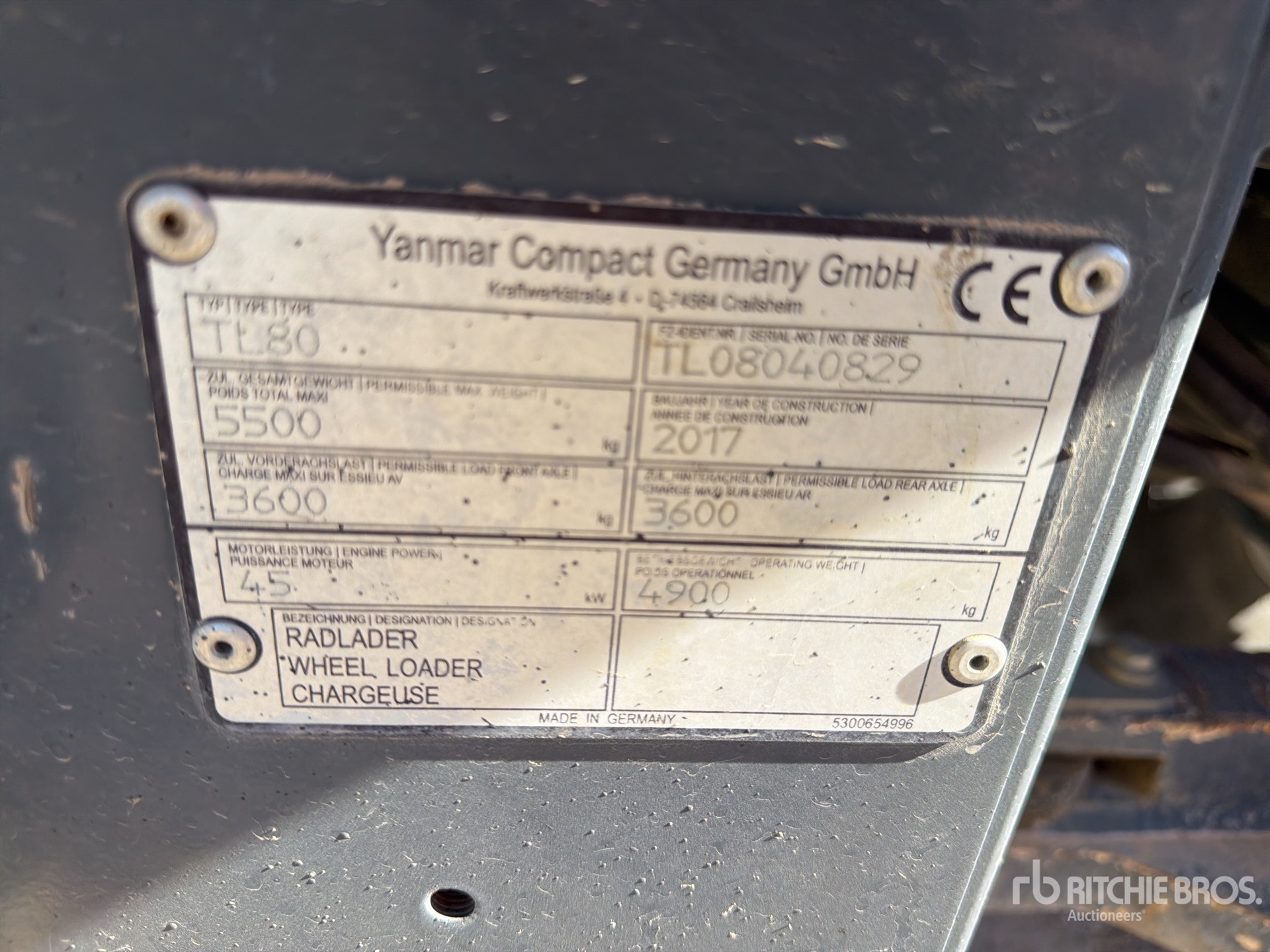 2017 Yanmar V80